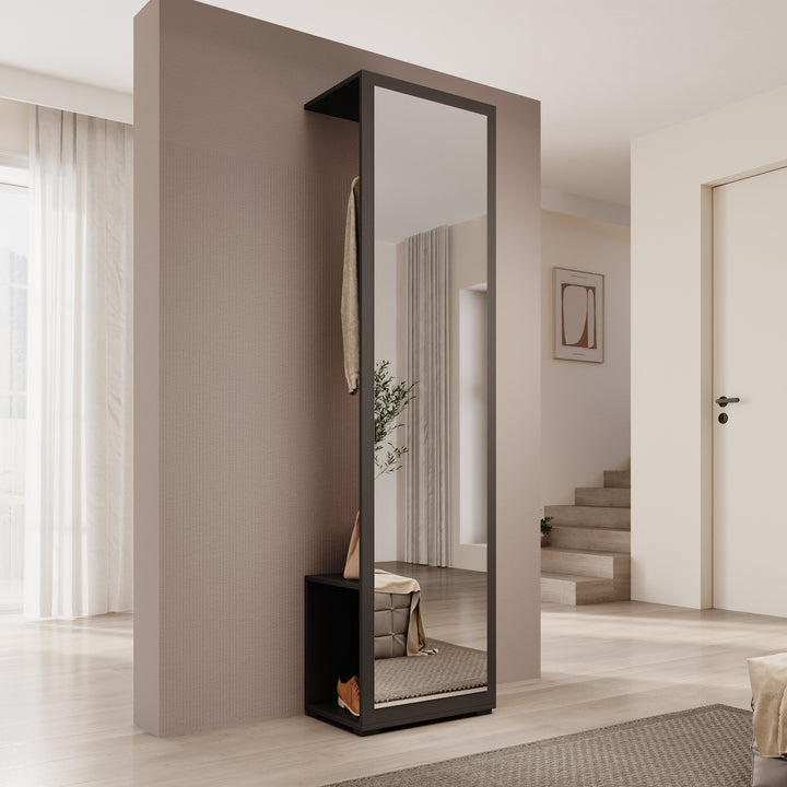 Deacon - Halkast - Zwart - 50x35x190 cm