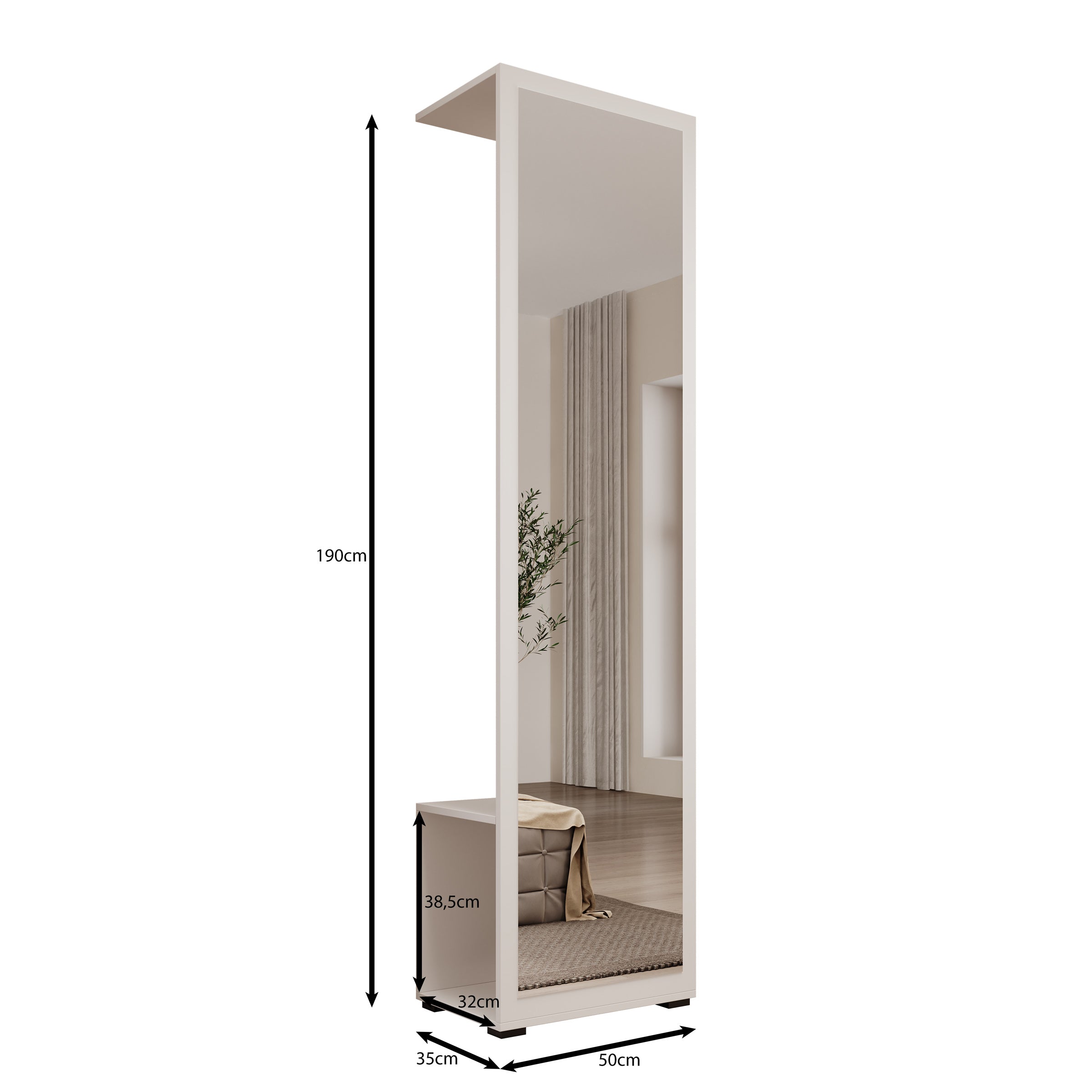 Deacon - Halkast - Zwart - 50x35x190 cm