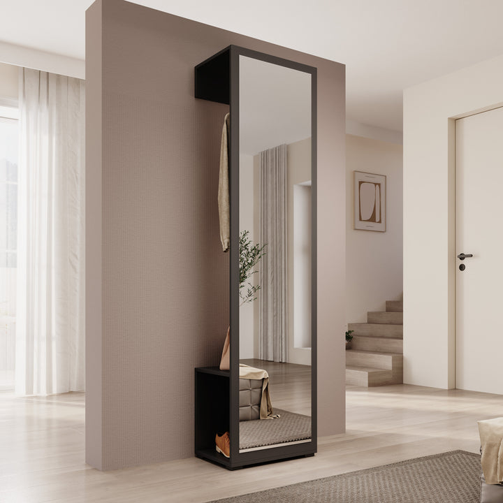 Deacon - Halkast - Zwart - 50x35x190 cm