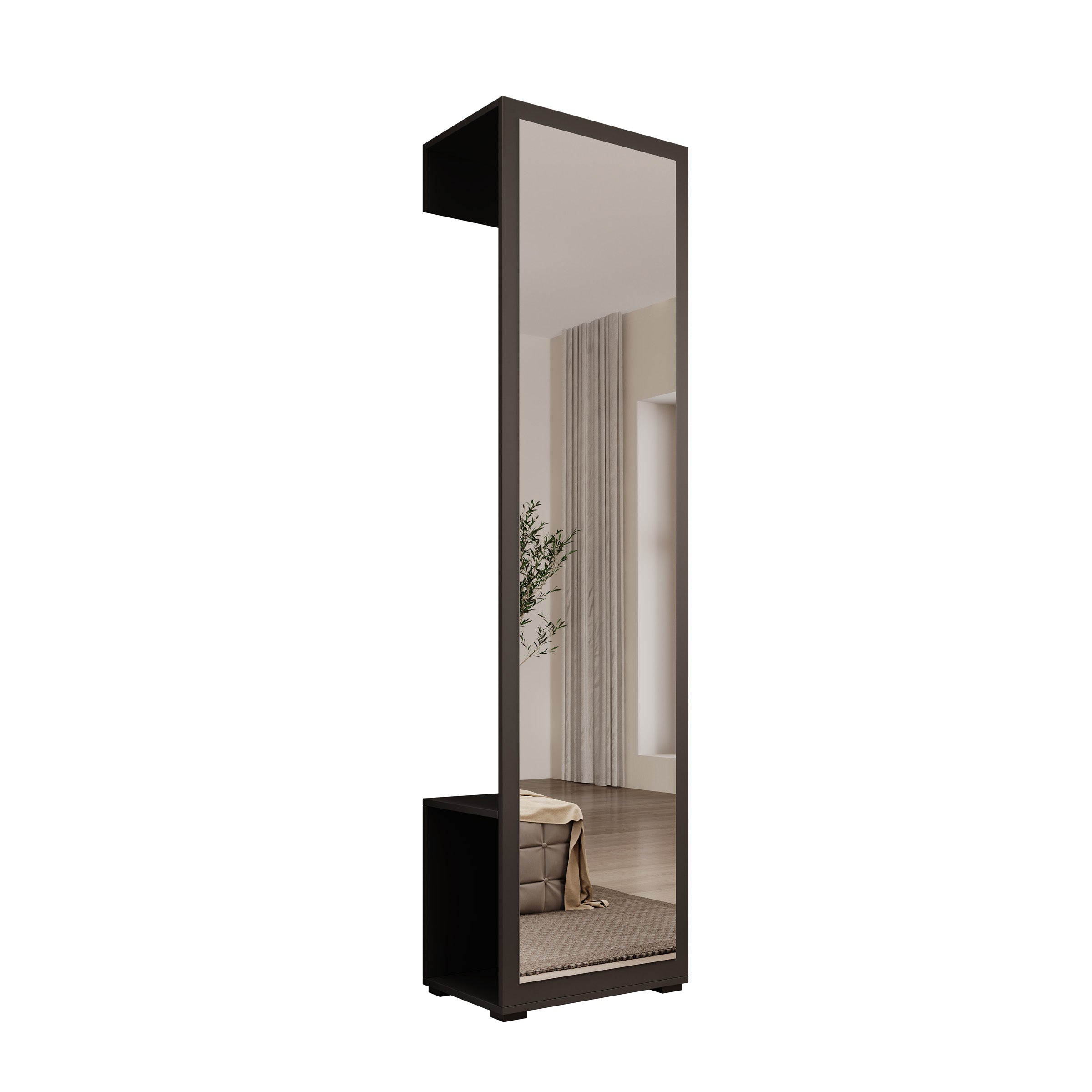 Deacon - Halkast - Zwart - 50x35x190 cm