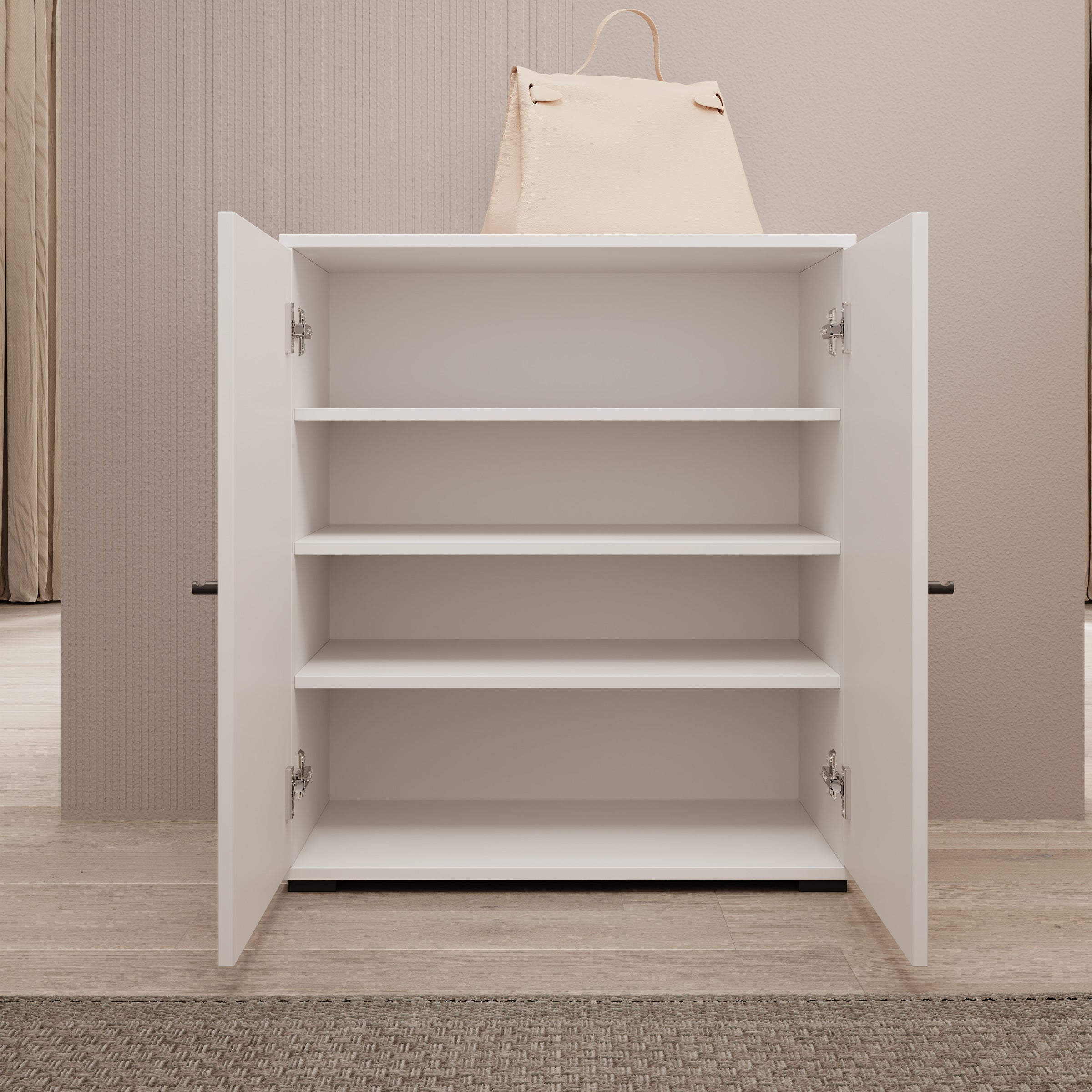 Deacon - Schoenenkast - Wit - 70x33x78 cm