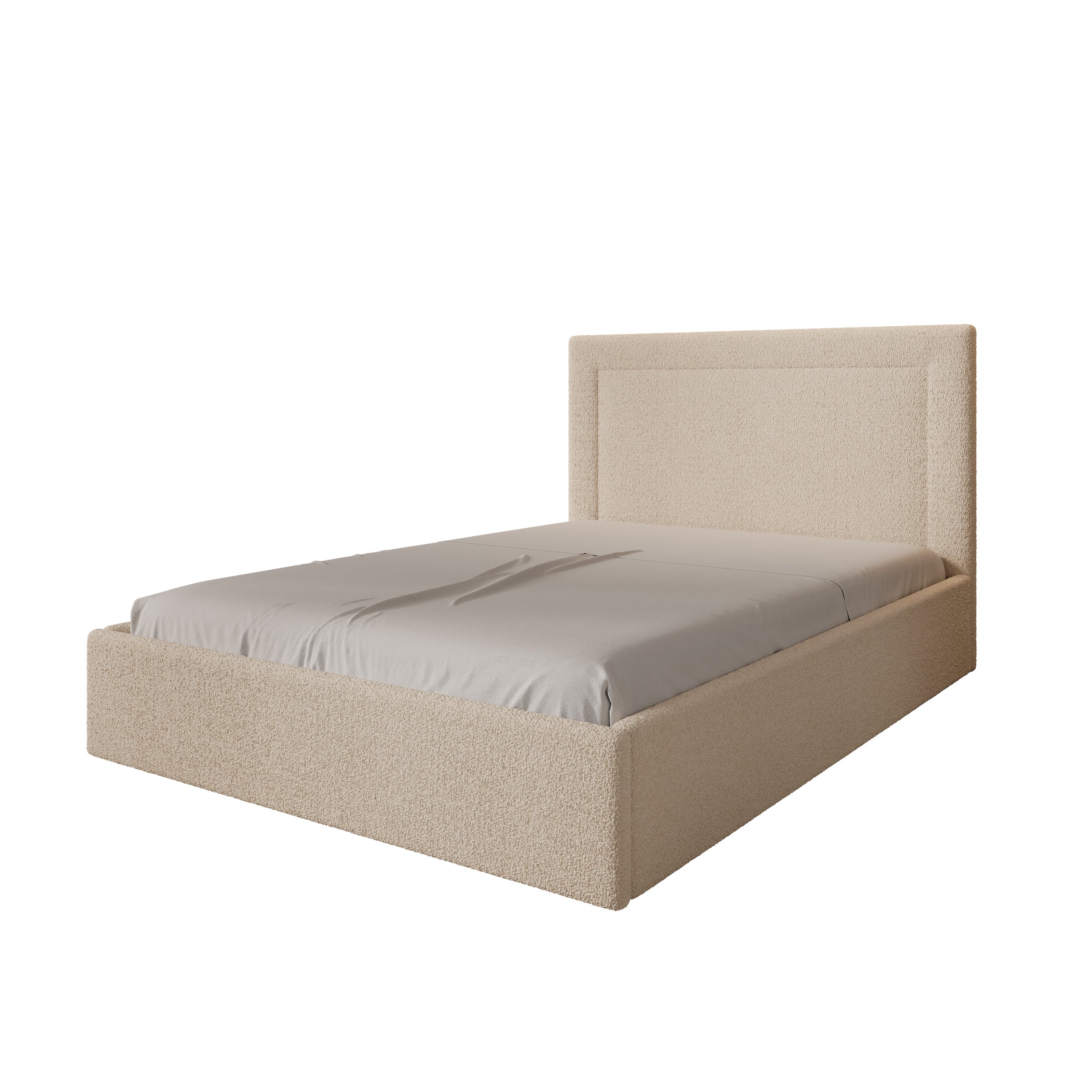 Dejada - Tweepersoonsbed - Beige teddystof - 140x200 cm