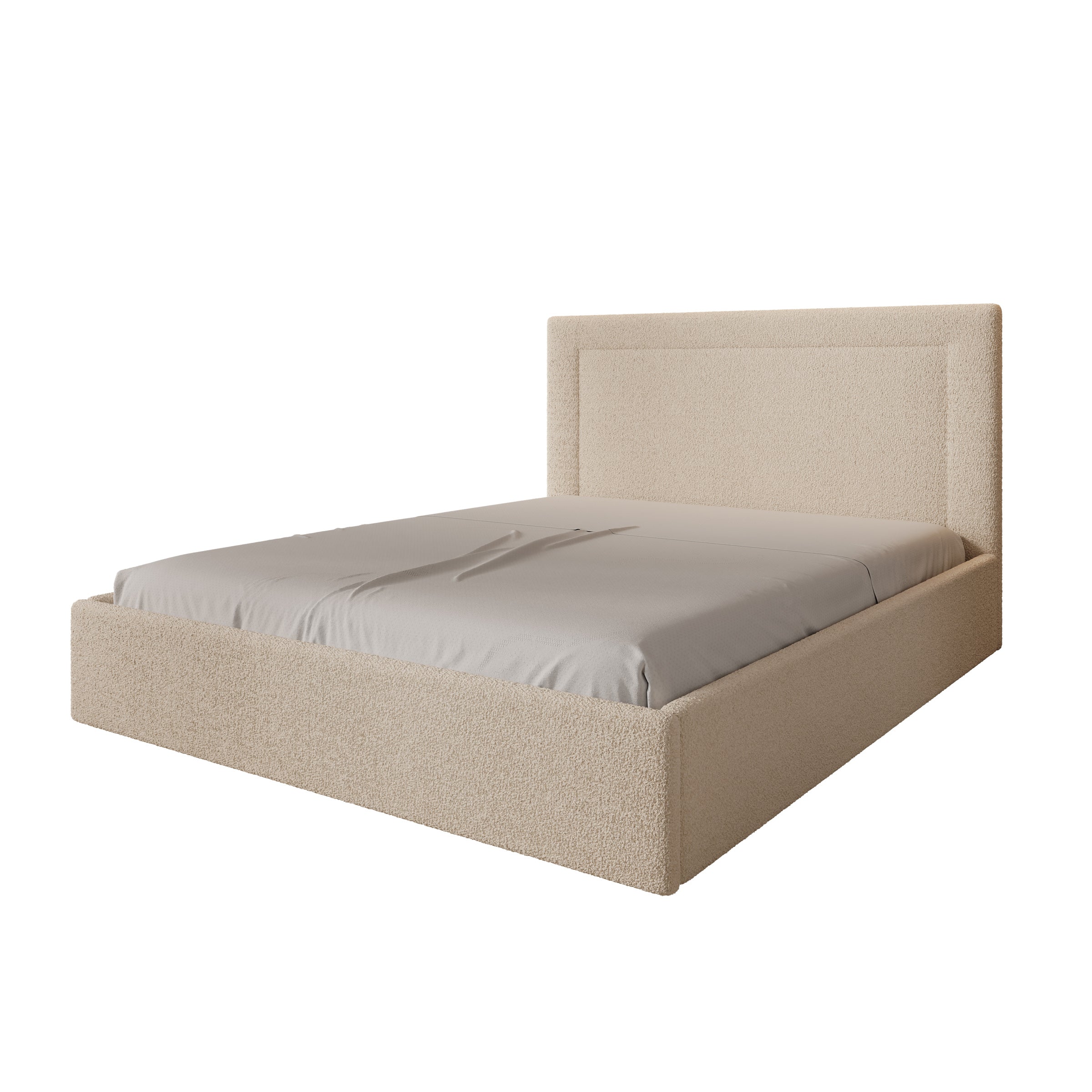 Dejada - Tweepersoonsbed - Beige teddystof - 160x200 cm