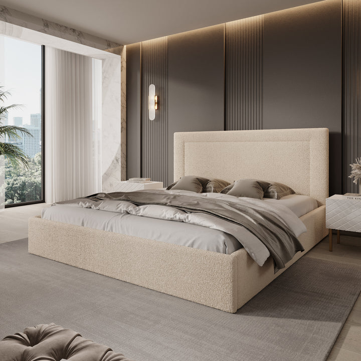 Dejada - Tweepersoonsbed - Beige teddystof - 180x200 cm