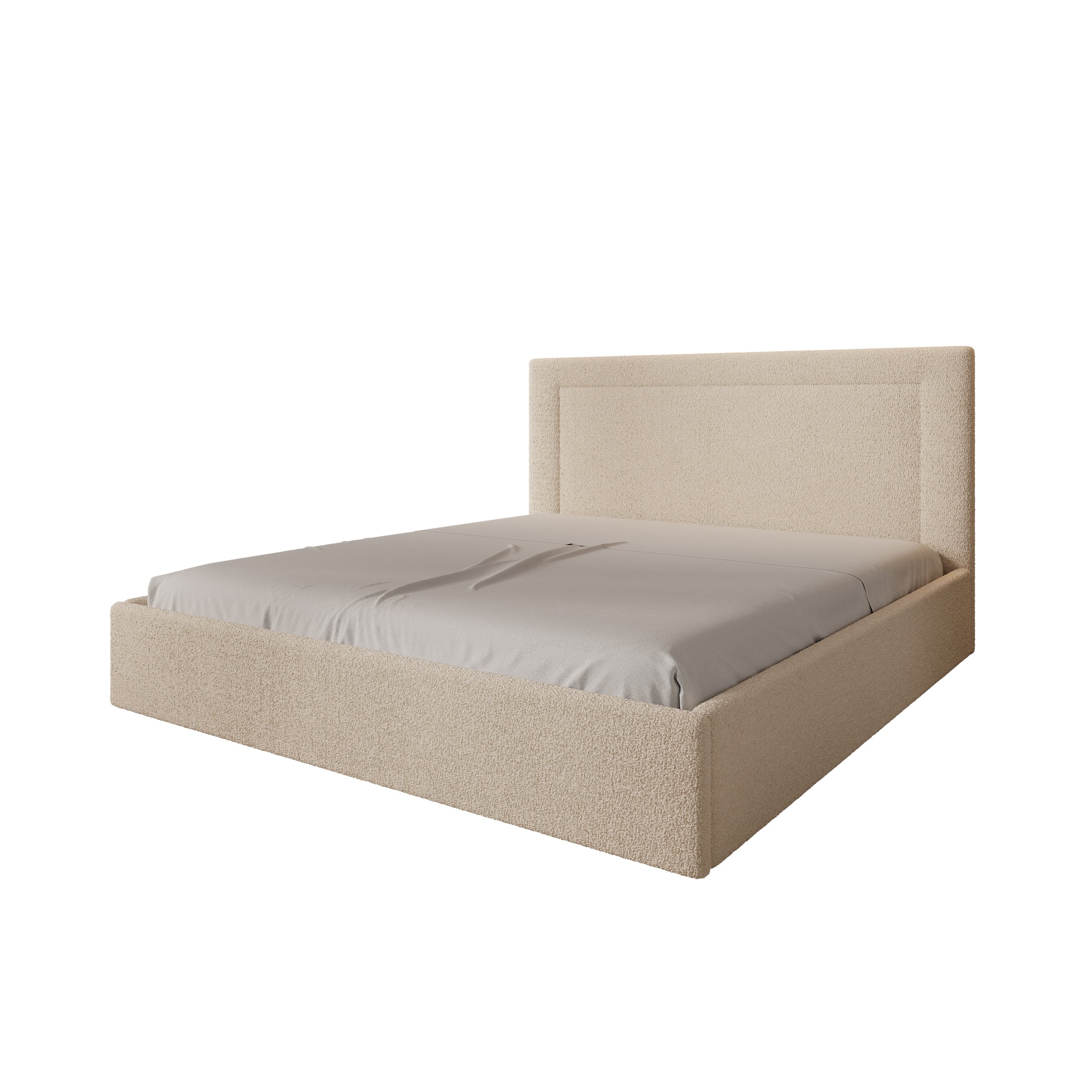 Dejada - Tweepersoonsbed - Beige teddystof - 180x200 cm