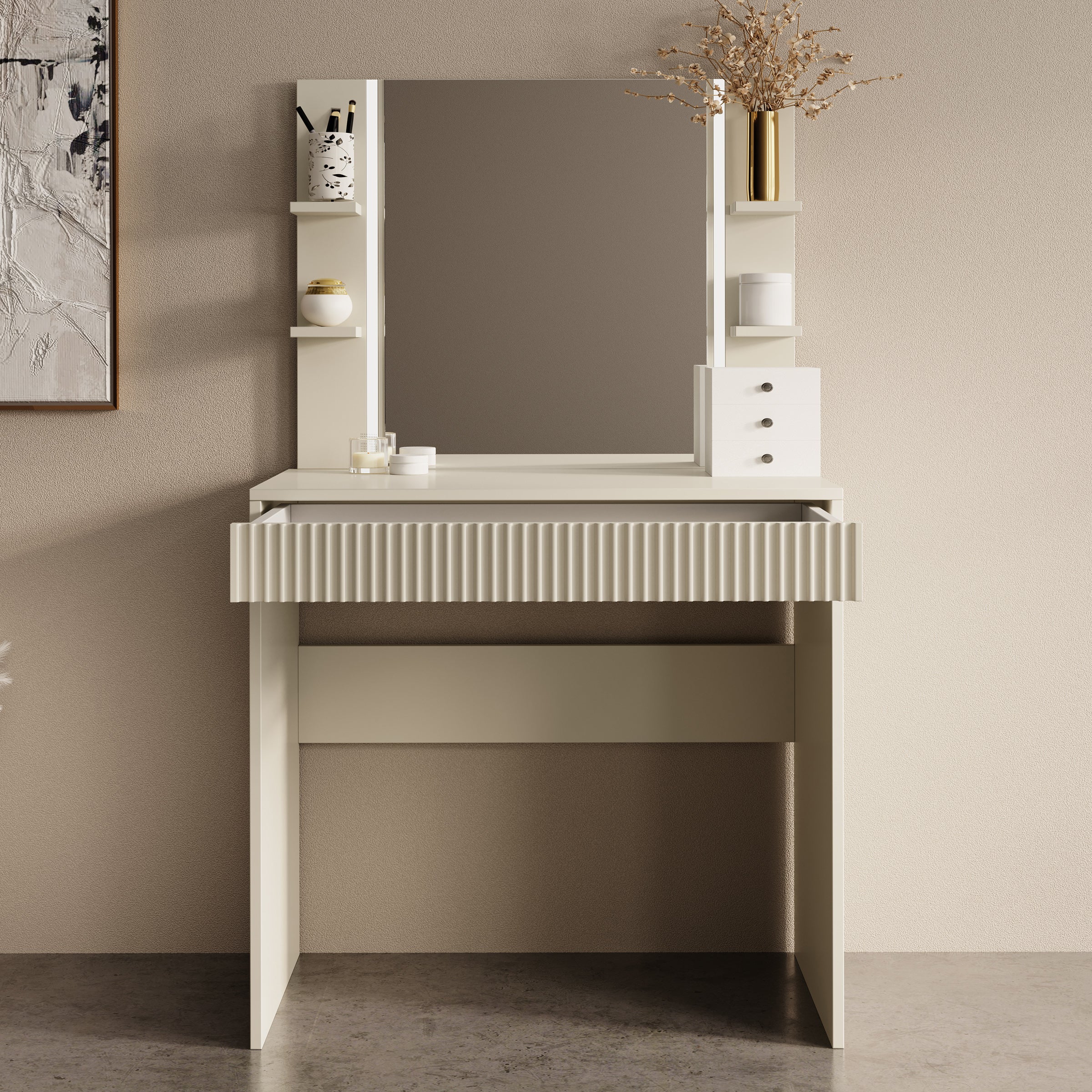 Delaware - Kaptafel - Beige - 80x40 cm