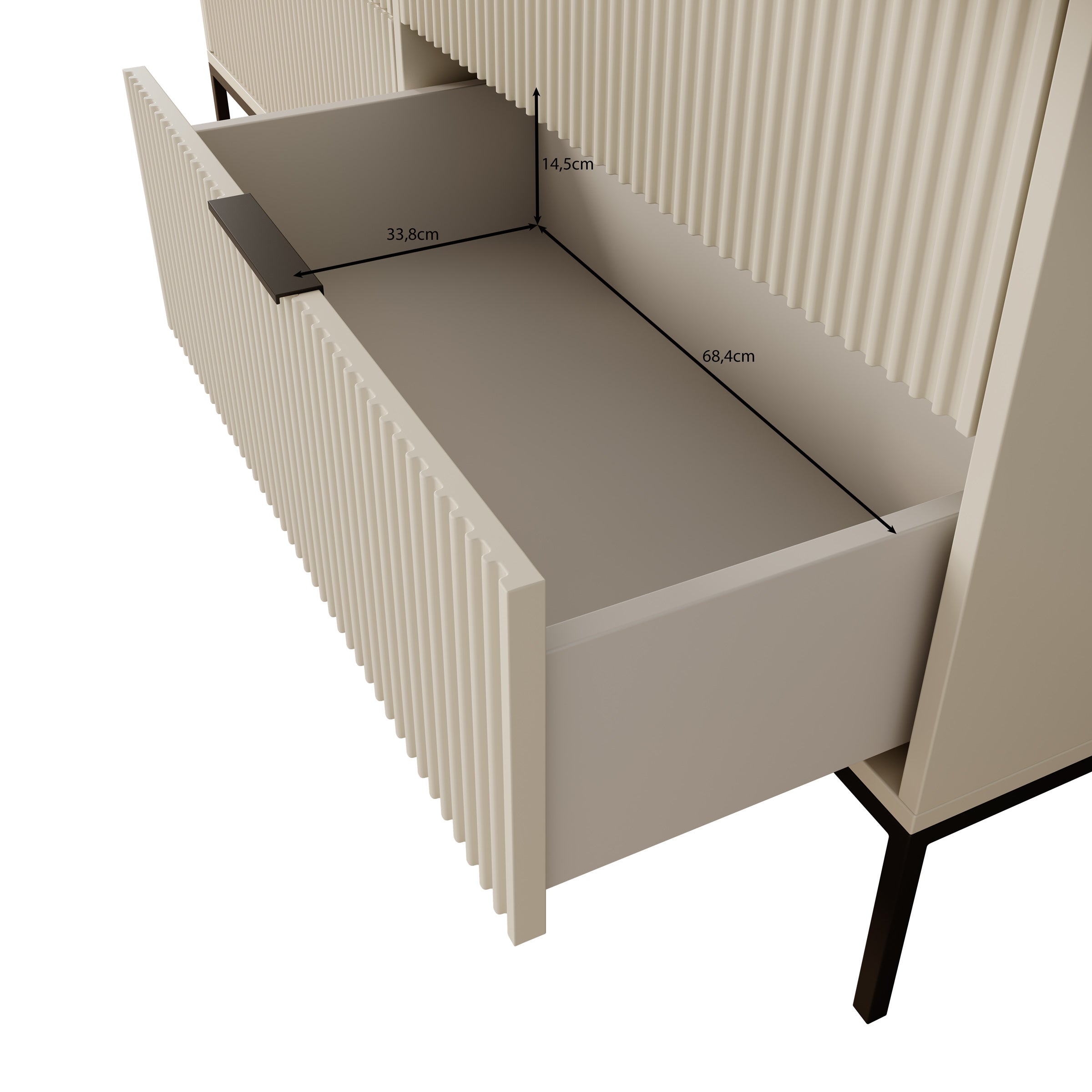 Delaware - Ladekast met 6 lades - Beige - 150x115x40 cm