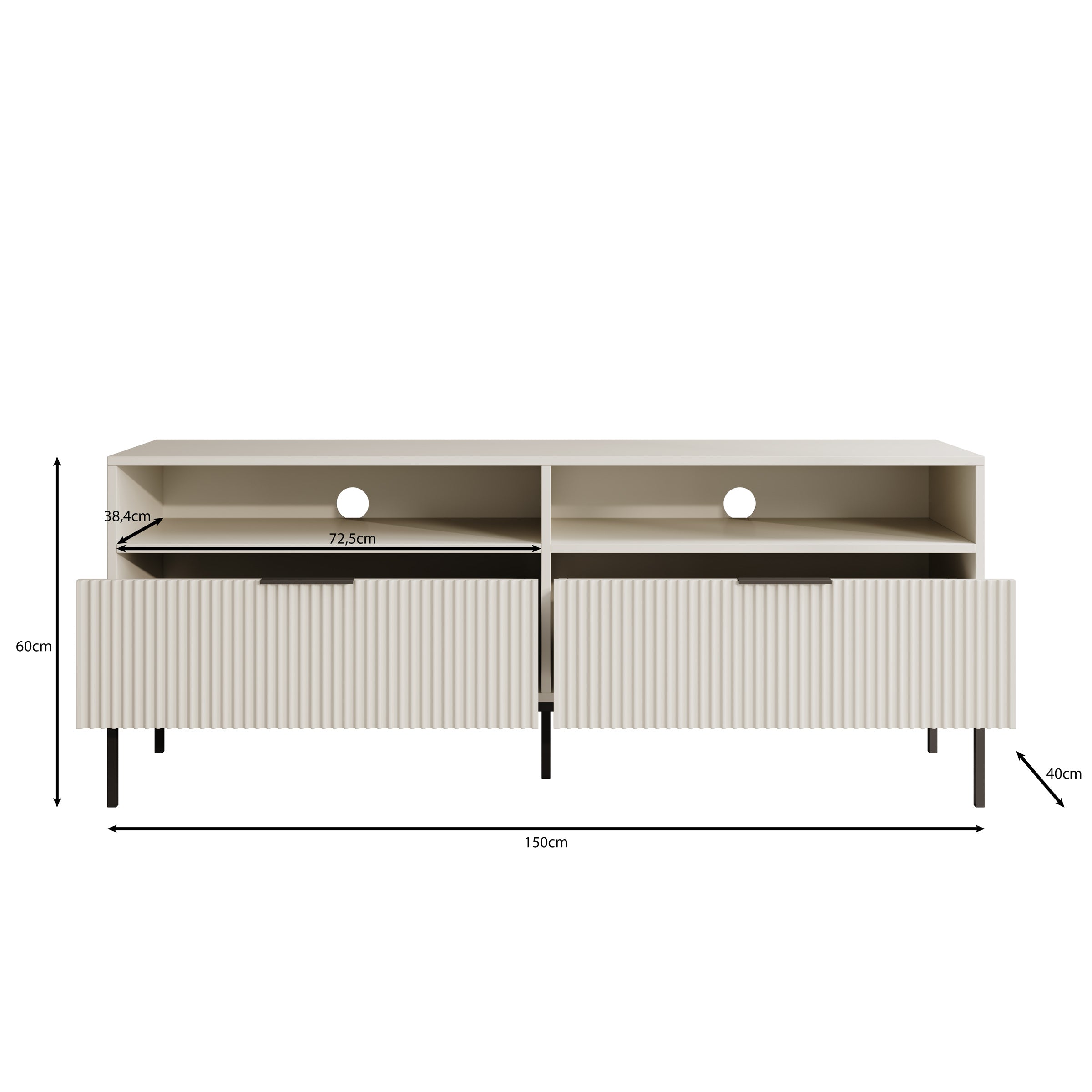 Delaware - TV-Meubel - Beige - 150x40x60 cm