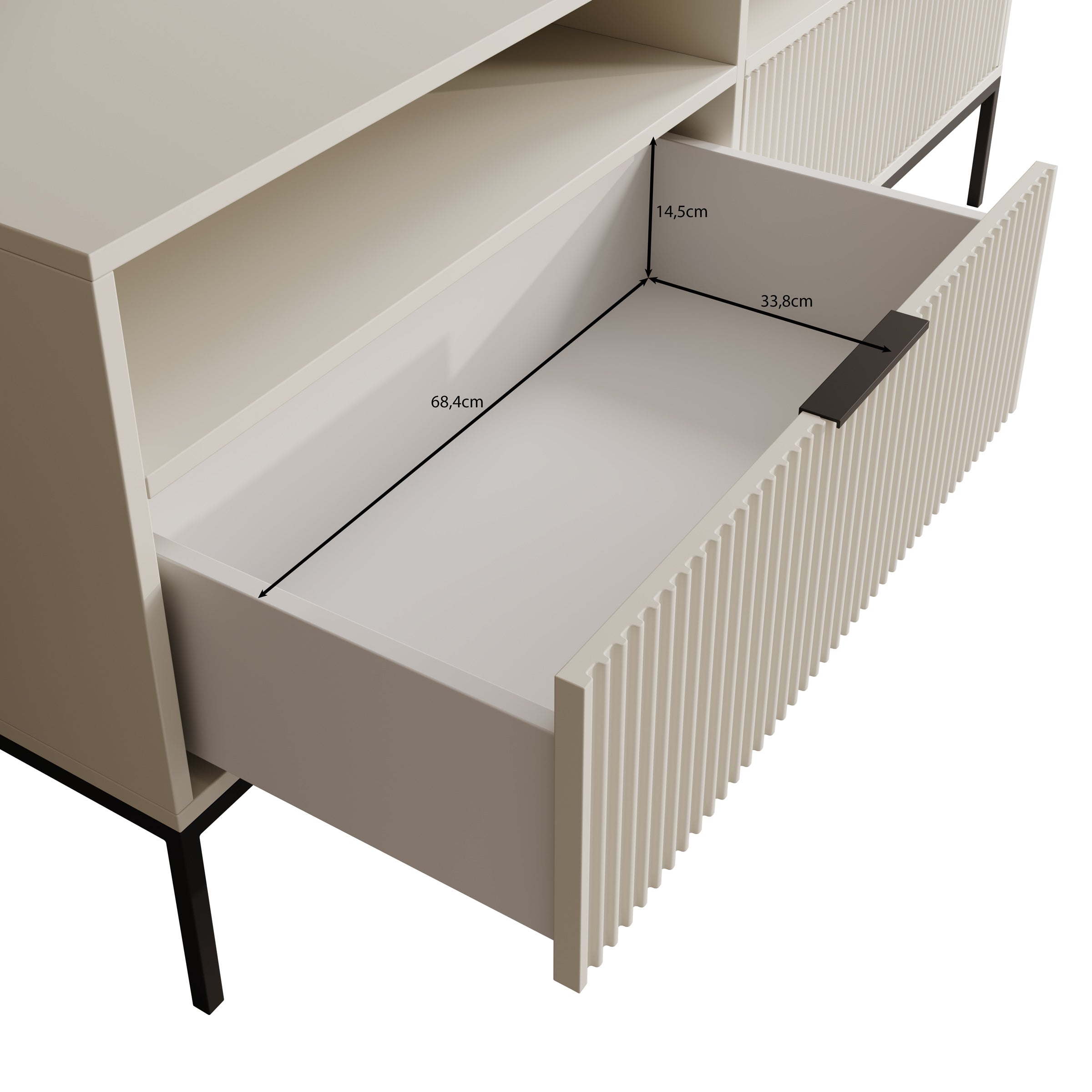 Delaware - TV-Meubel - Beige - 150x40x60 cm