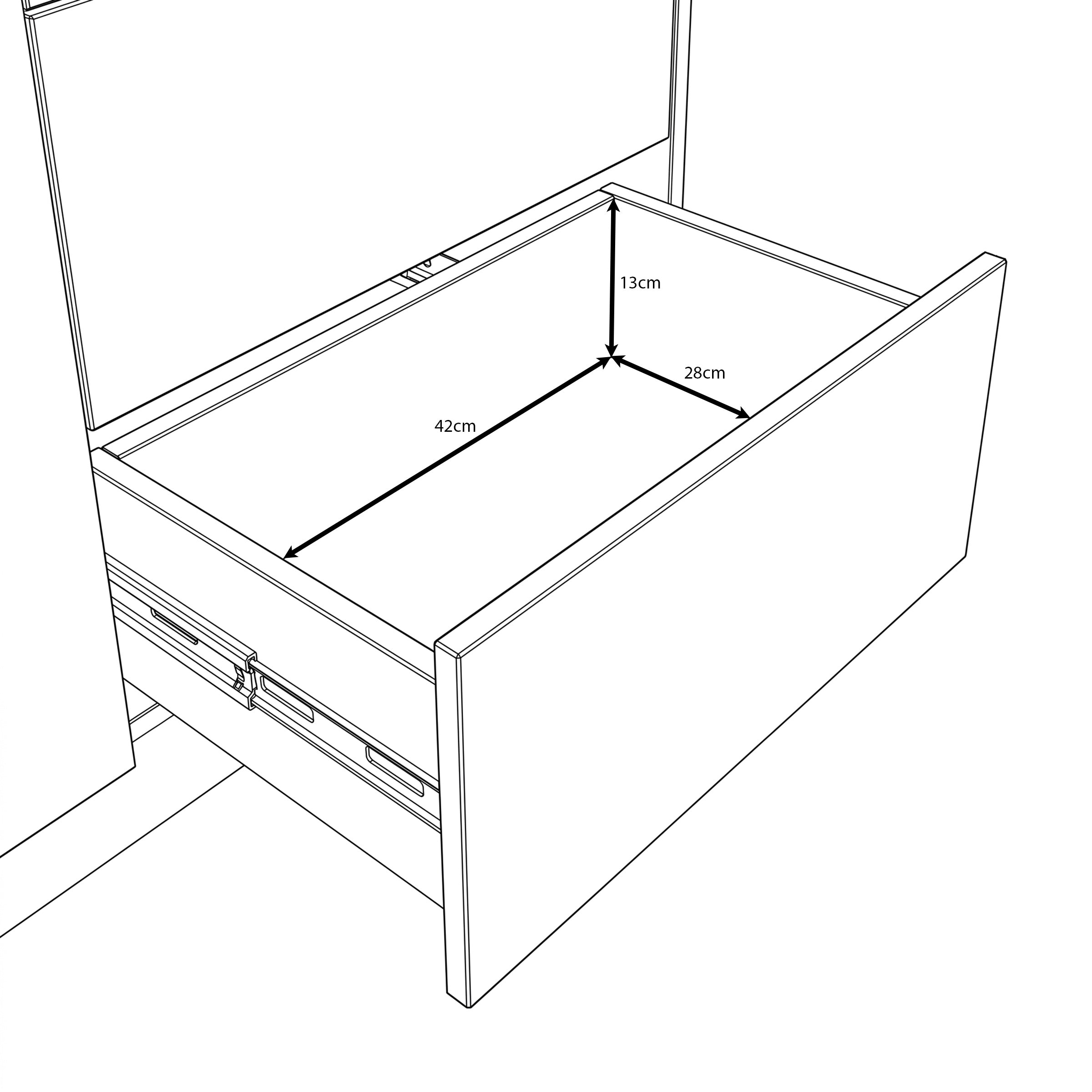Delven - Dressoir - Walnootpatroon - 100x40x75 cm