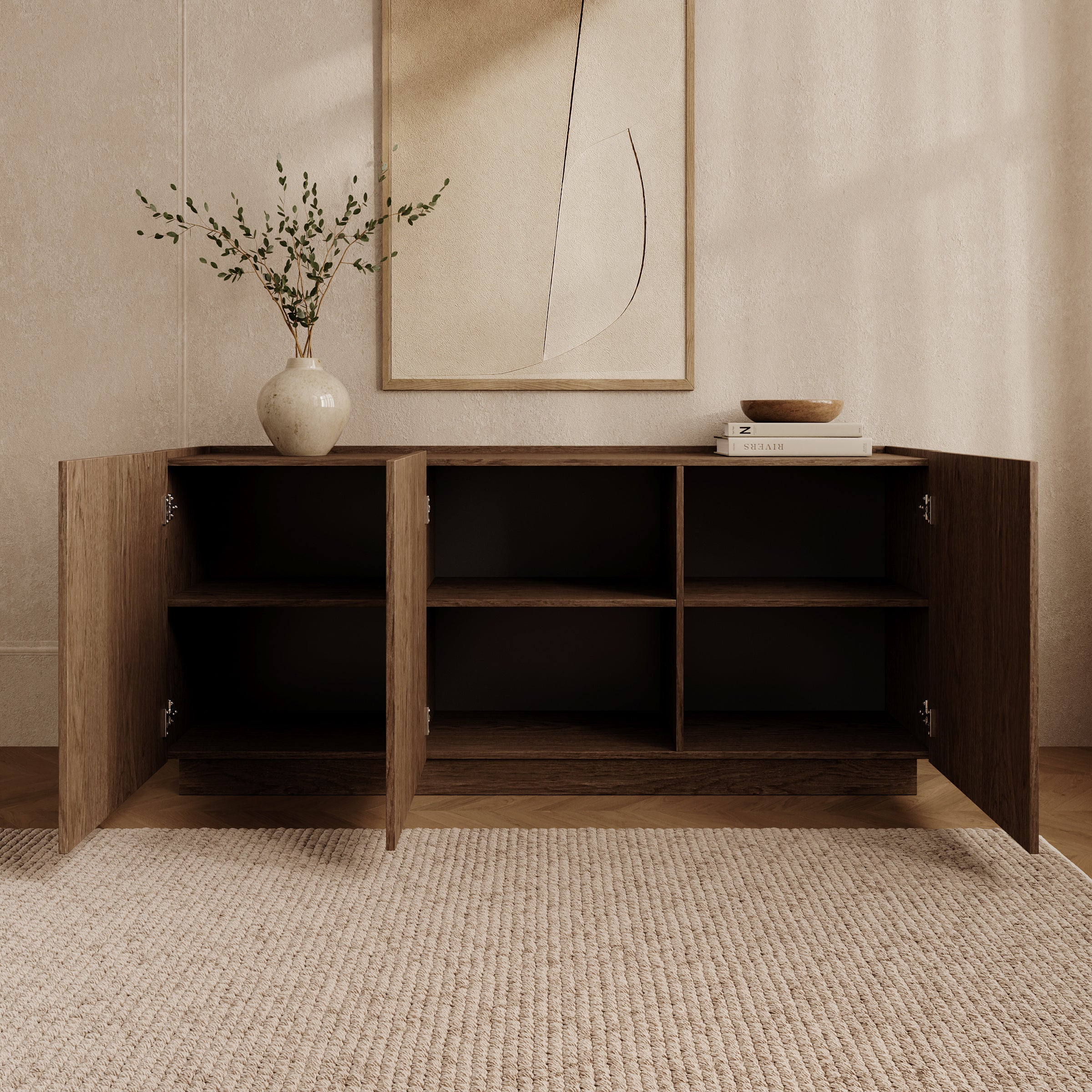Delven - Dressoir - Walnootpatroon - 170x40x75 cm