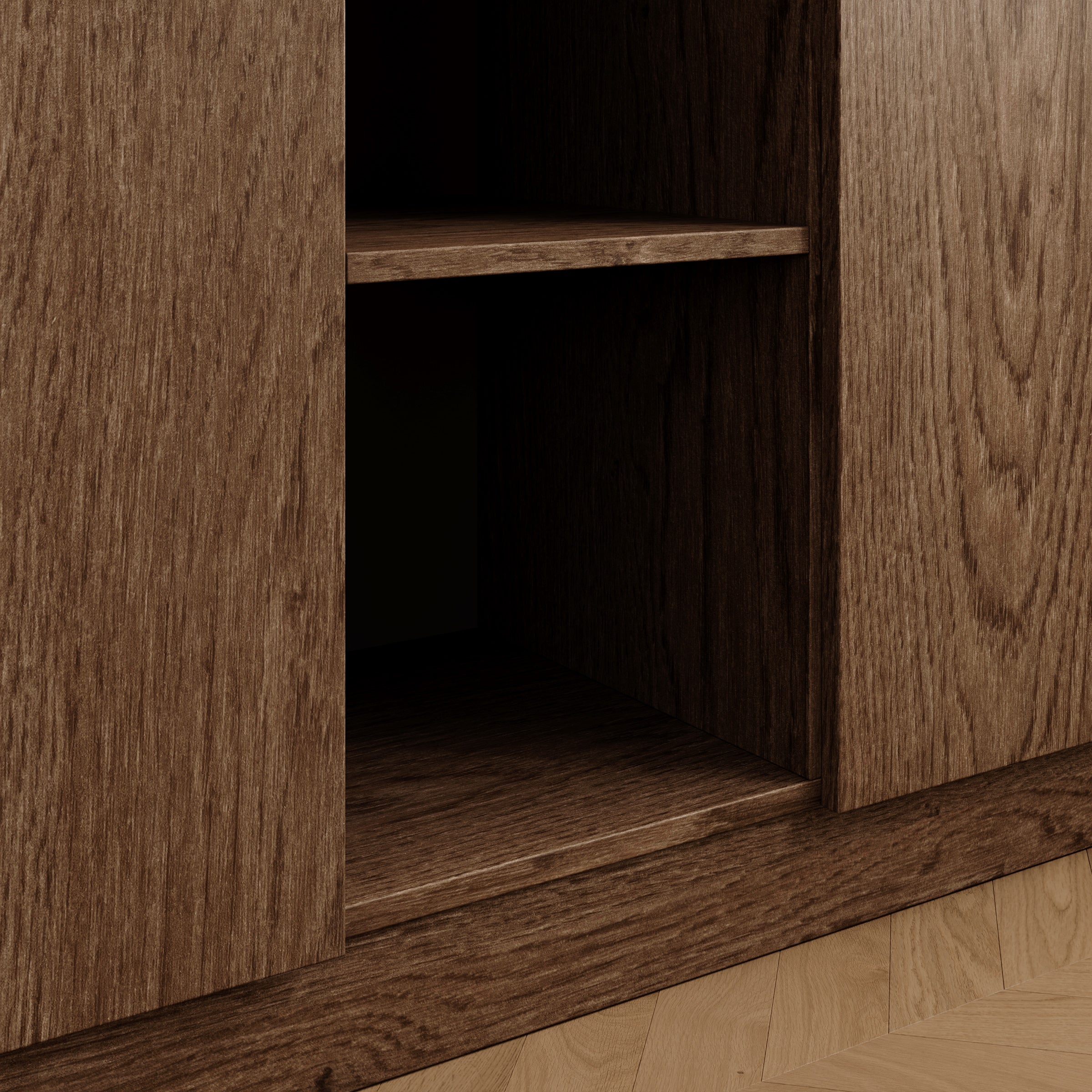 Delven - Dressoir - Walnootpatroon - 200x40x75 cm