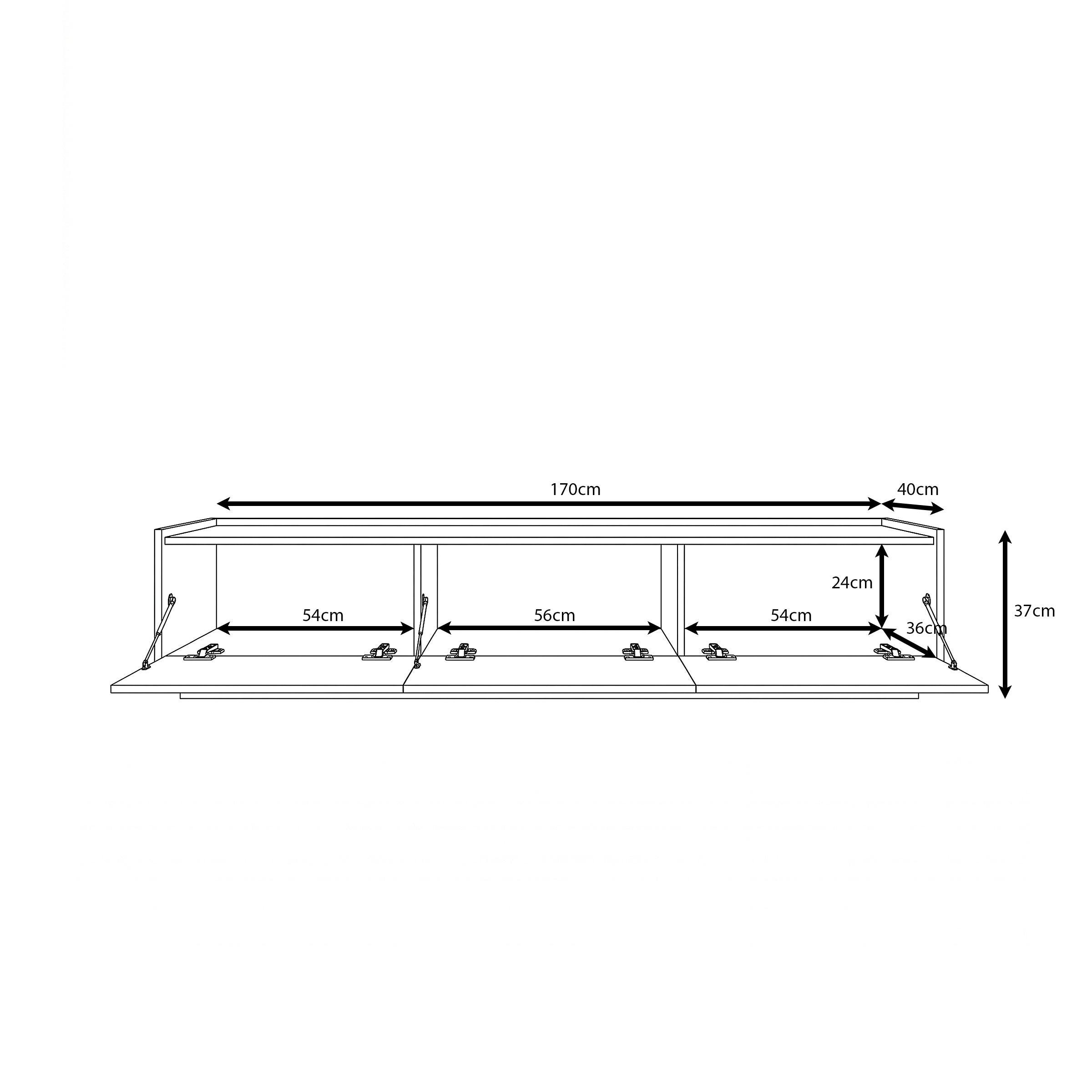 Delven - TV-Meubel - Walnootpatroon - 170x40x37 cm