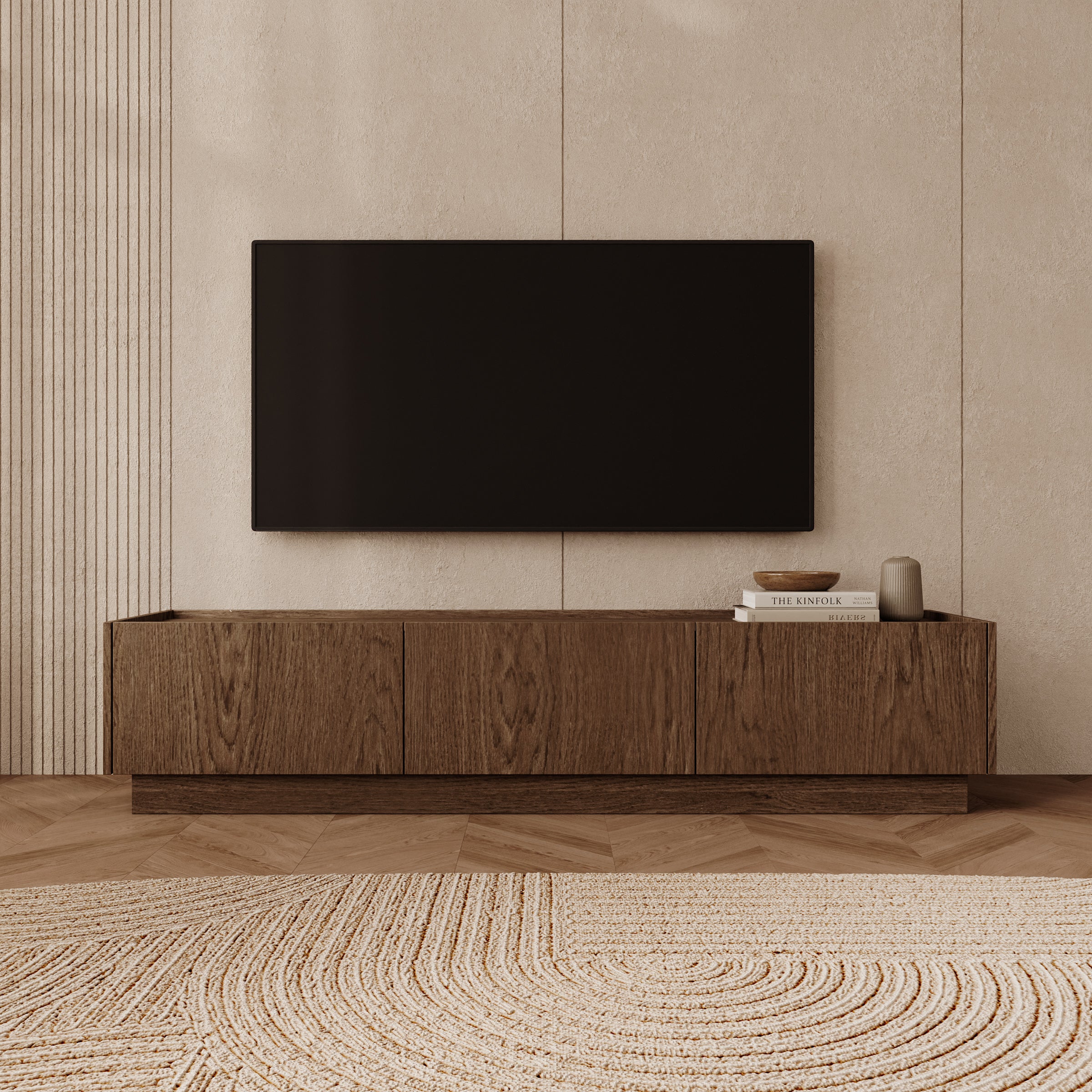 Delven - TV-Meubel - Walnootpatroon - 170x40x37 cm
