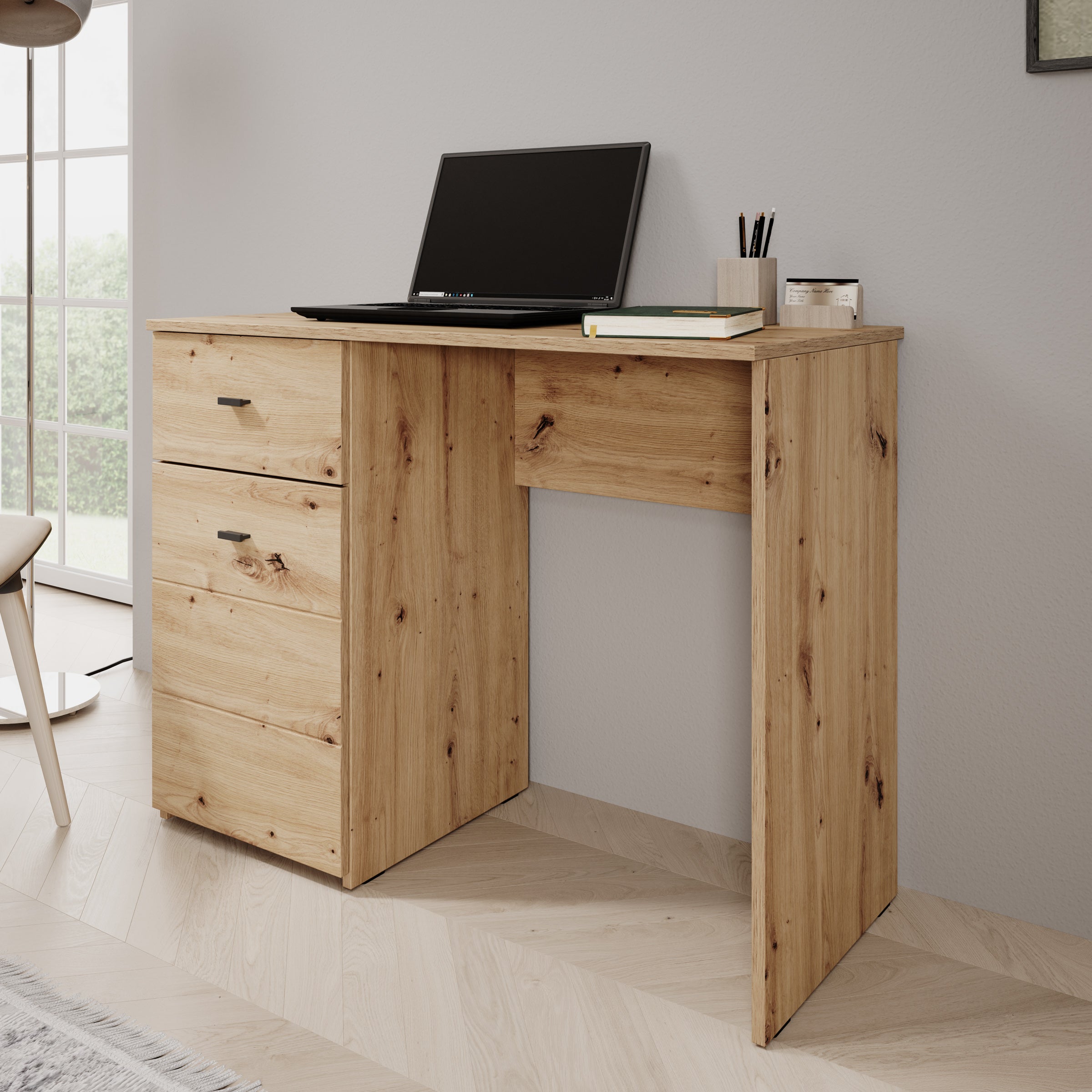 Denso - Bureau - Eikenpatroon - 98x45x74 cm