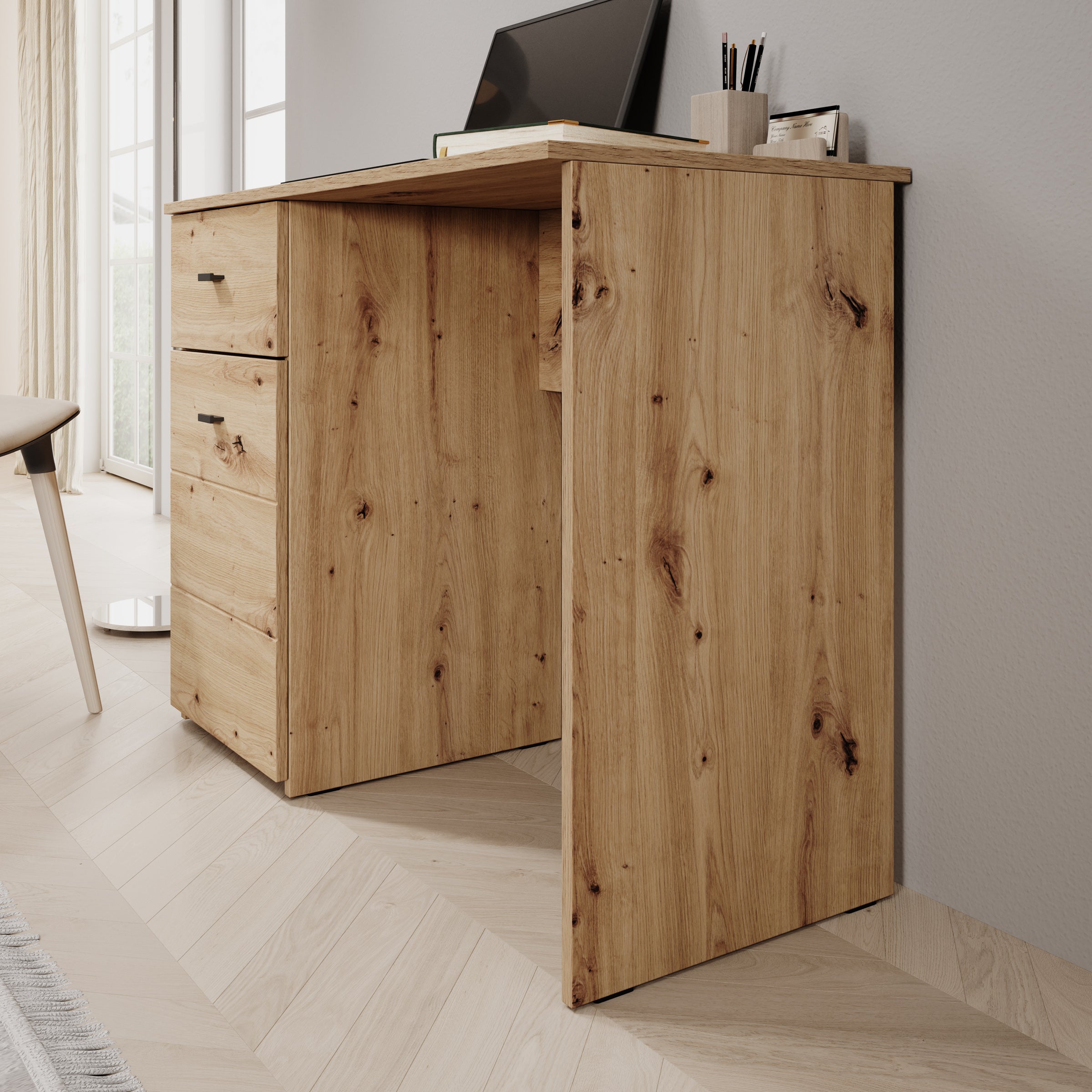 Denso - Bureau - Eikenpatroon - 98x45x74 cm