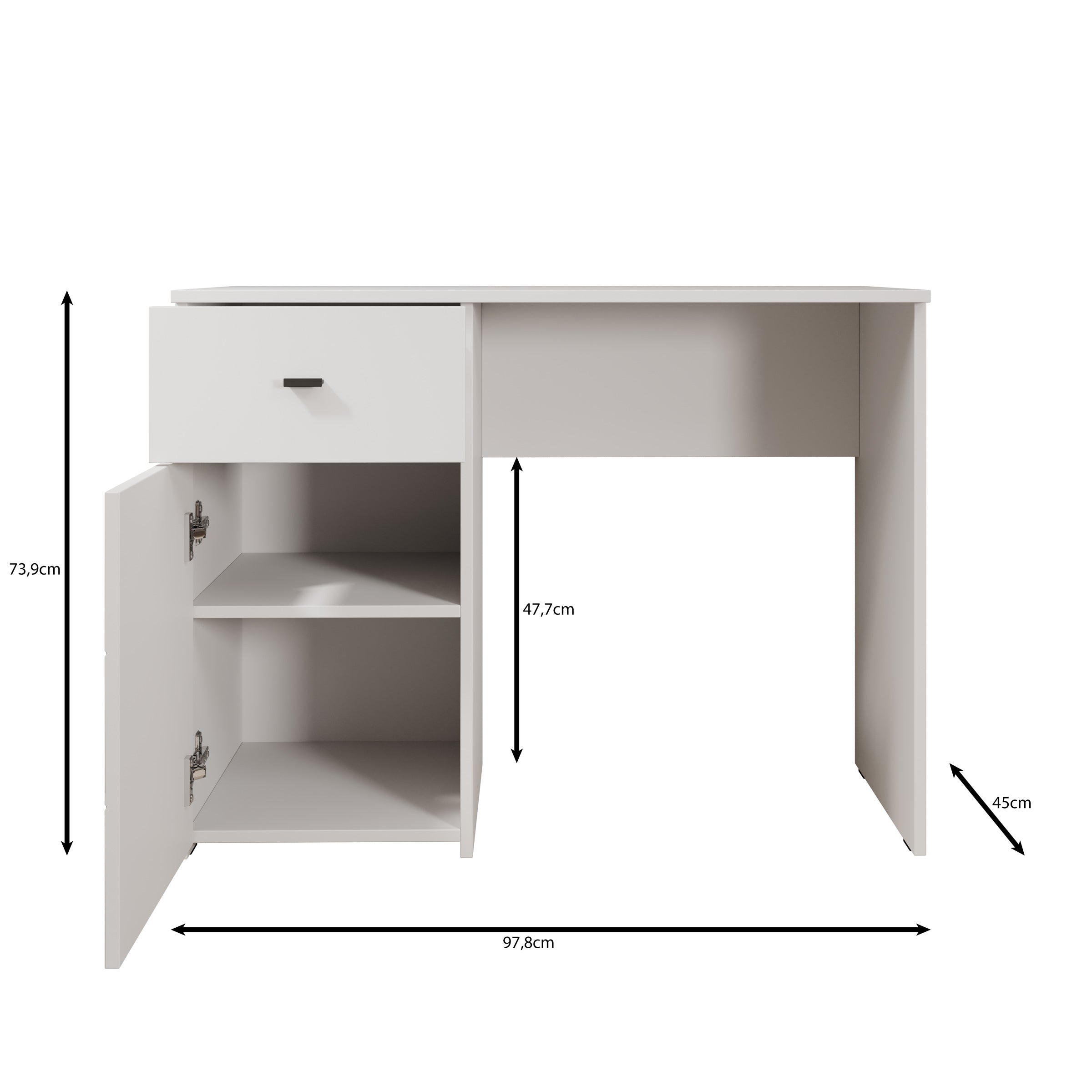 Denso - Bureau - Wit - 98x45x74 cm