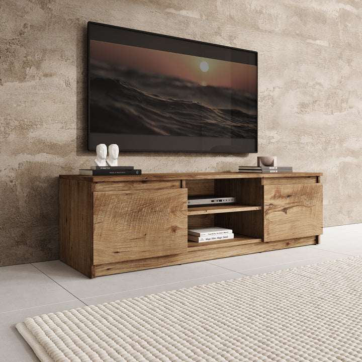 Diaz - TV-Meubel - Eiken - 120x38x36 cm