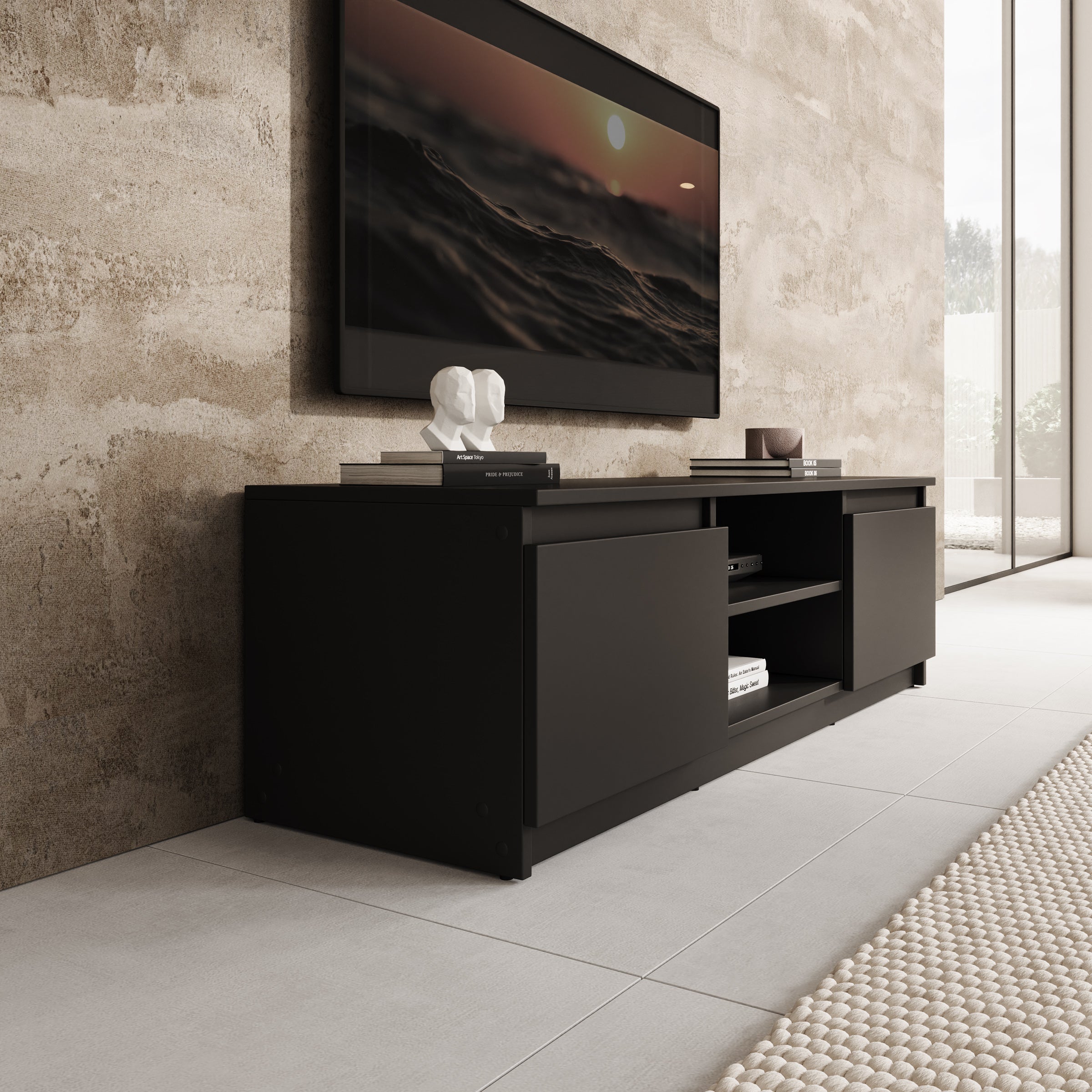 Diaz - TV-Meubel - Zwart - 120x38x36 cm