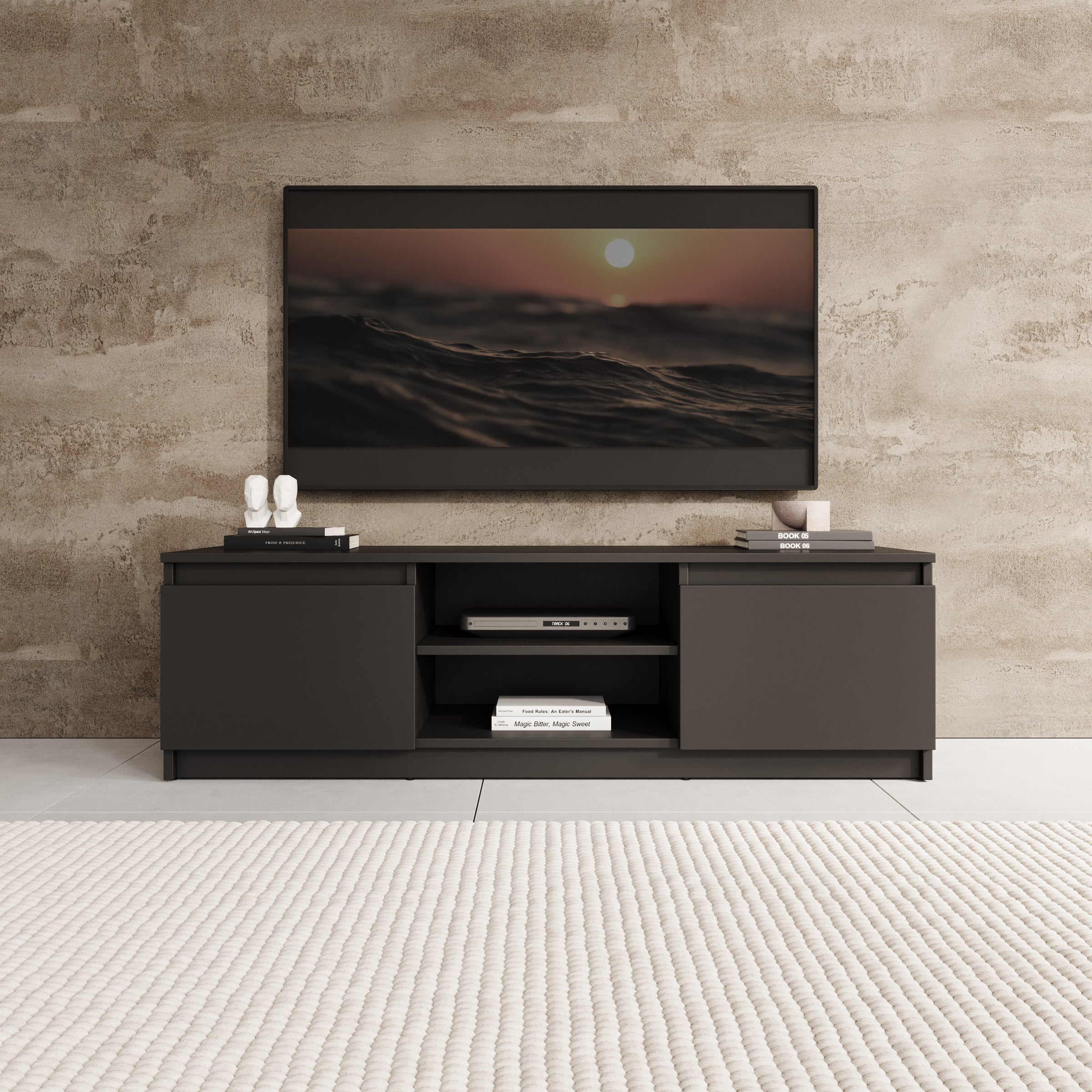 Diaz - TV-Meubel - Zwart - 120x38x36 cm