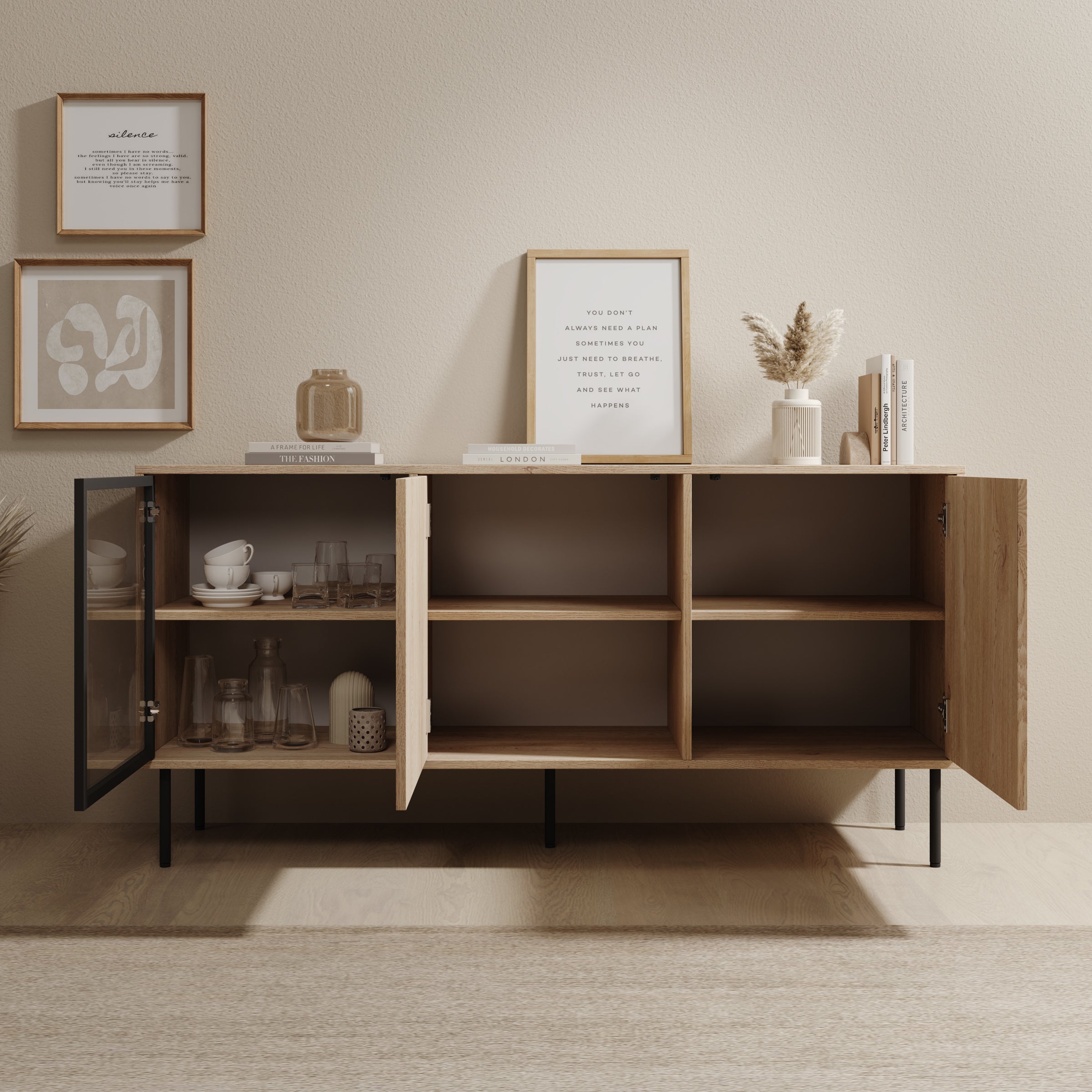 Dimora - Dressoir - Eikenpatroon - 151x40x75 cm