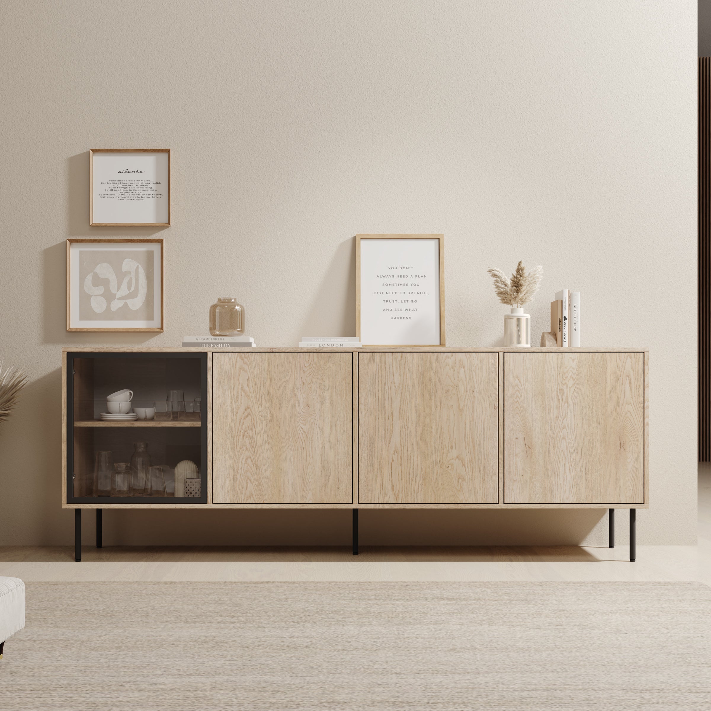 Dimora - Dressoir - Eikenpatroon - 200x40x75 cm
