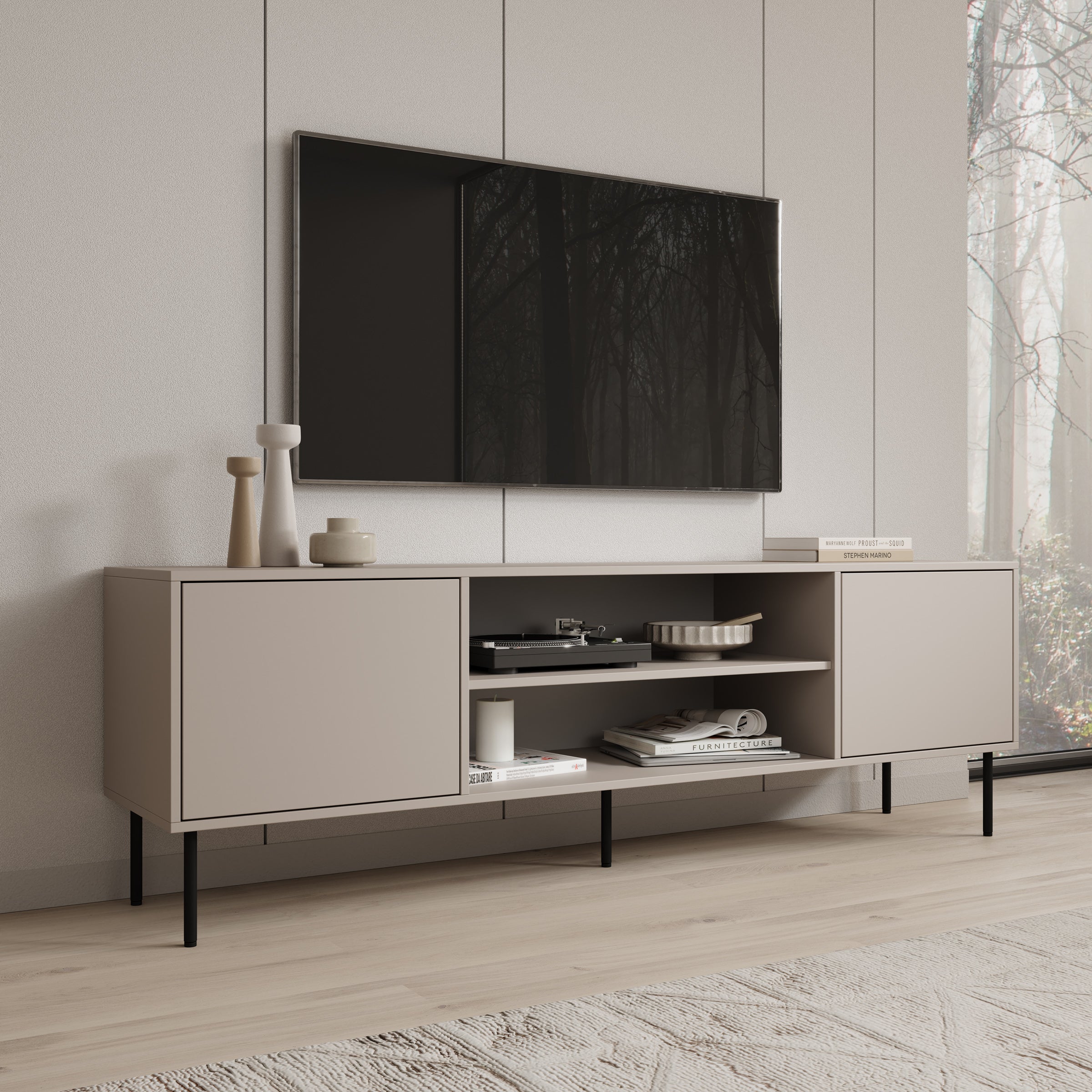 Dimora - TV-Meubel - Beige - 183x40x60 cm