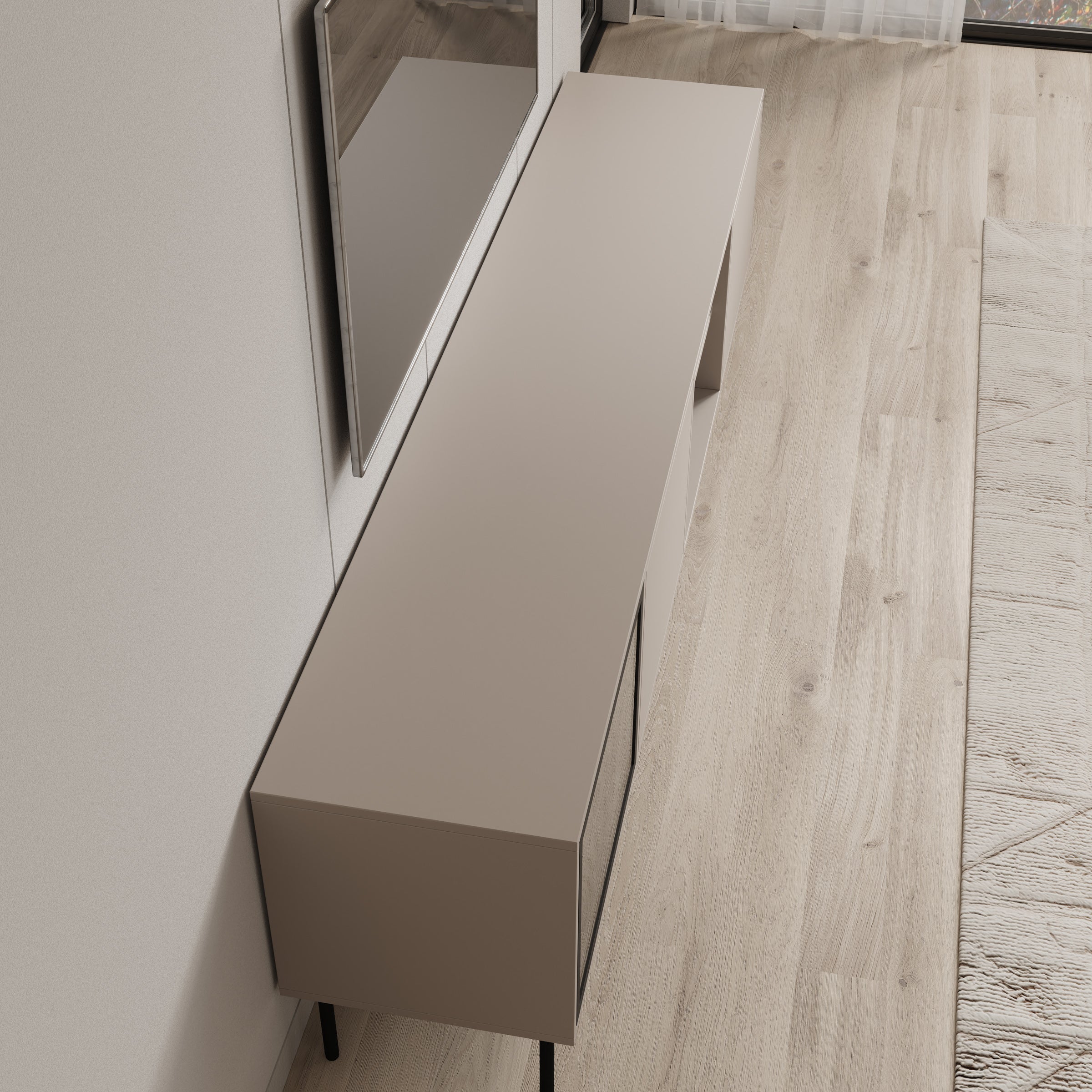 Dimora - TV-Meubel - Beige - 201x40x60 cm