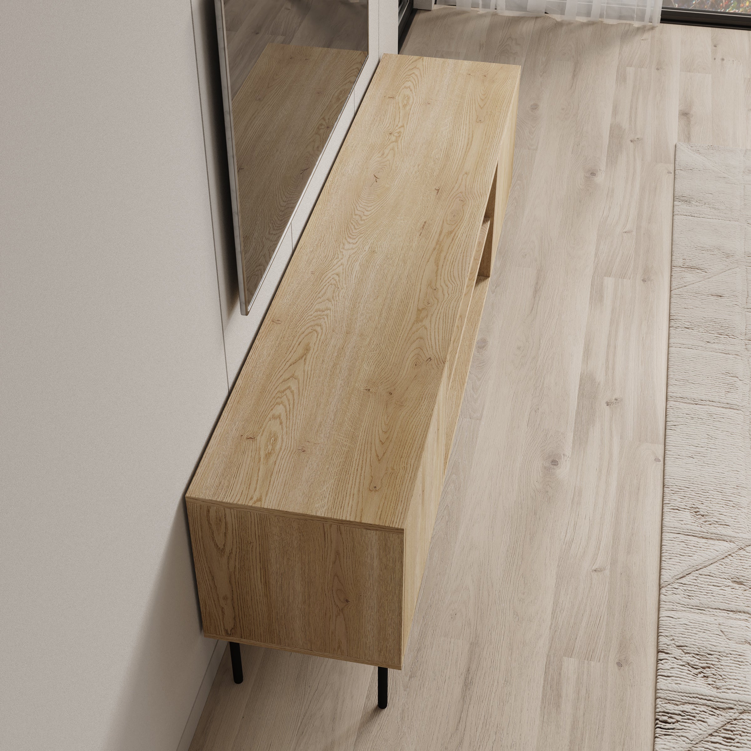 Dimora - TV-Meubel - Eikenpatroon - 183x40x60 cm