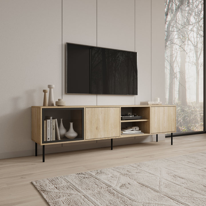 Dimora - TV-Meubel - Eikenpatroon - 201x40x60 cm