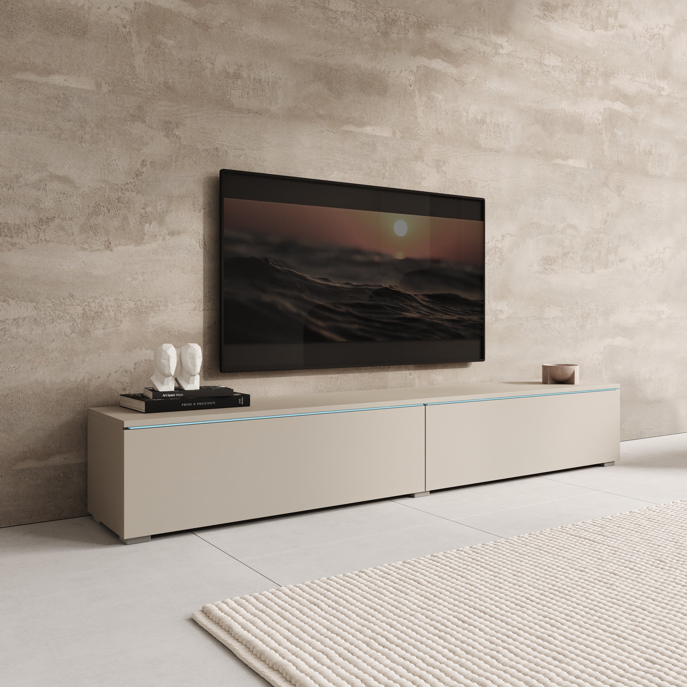 Dixon - TV-Meubel - Beige - 180x33x30 cm
