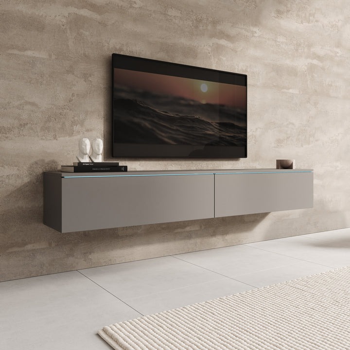 Dixon - TV-Meubel - Grijs - 180x33x30 cm