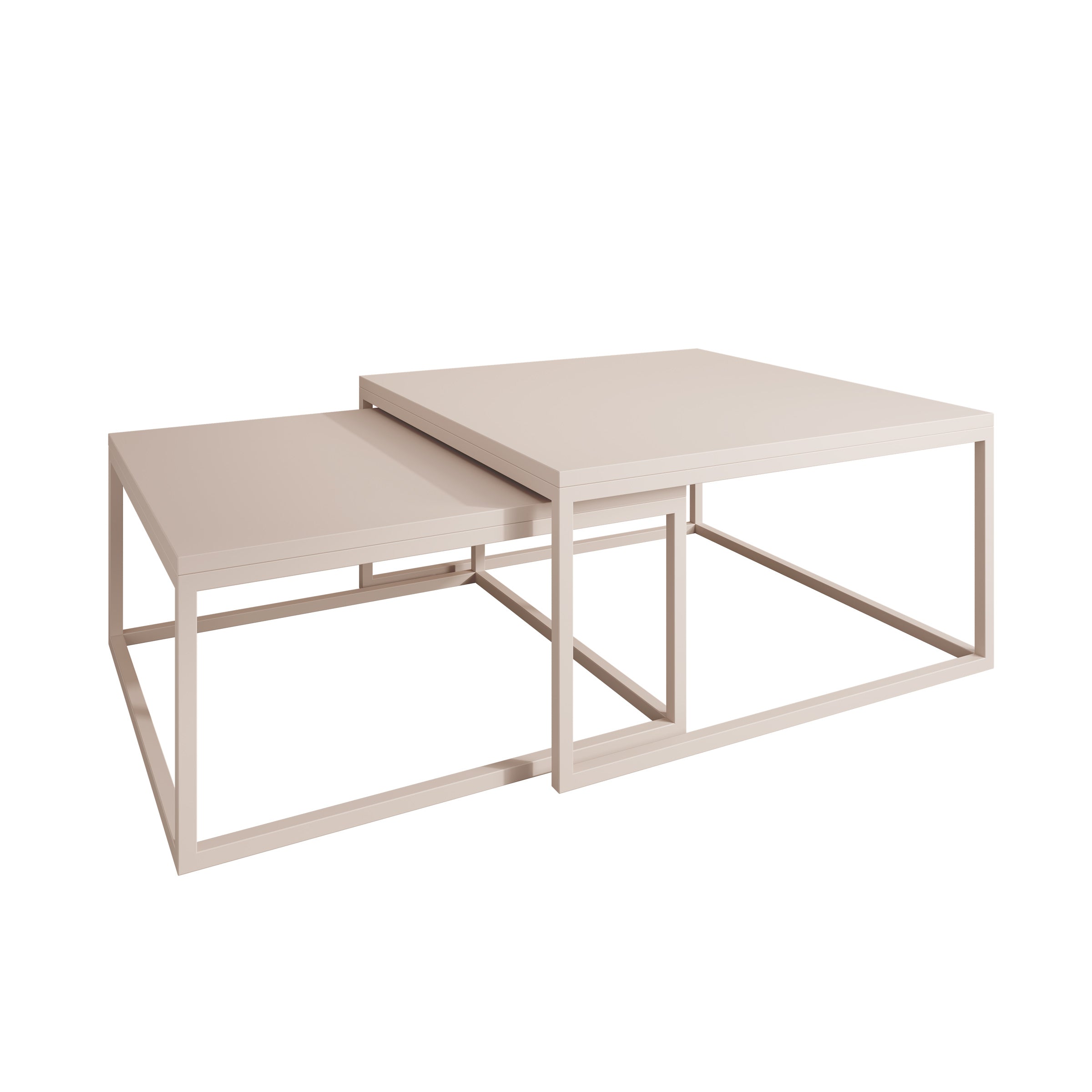 Doble - Salontafel - Beige - 76x76x39 cm
