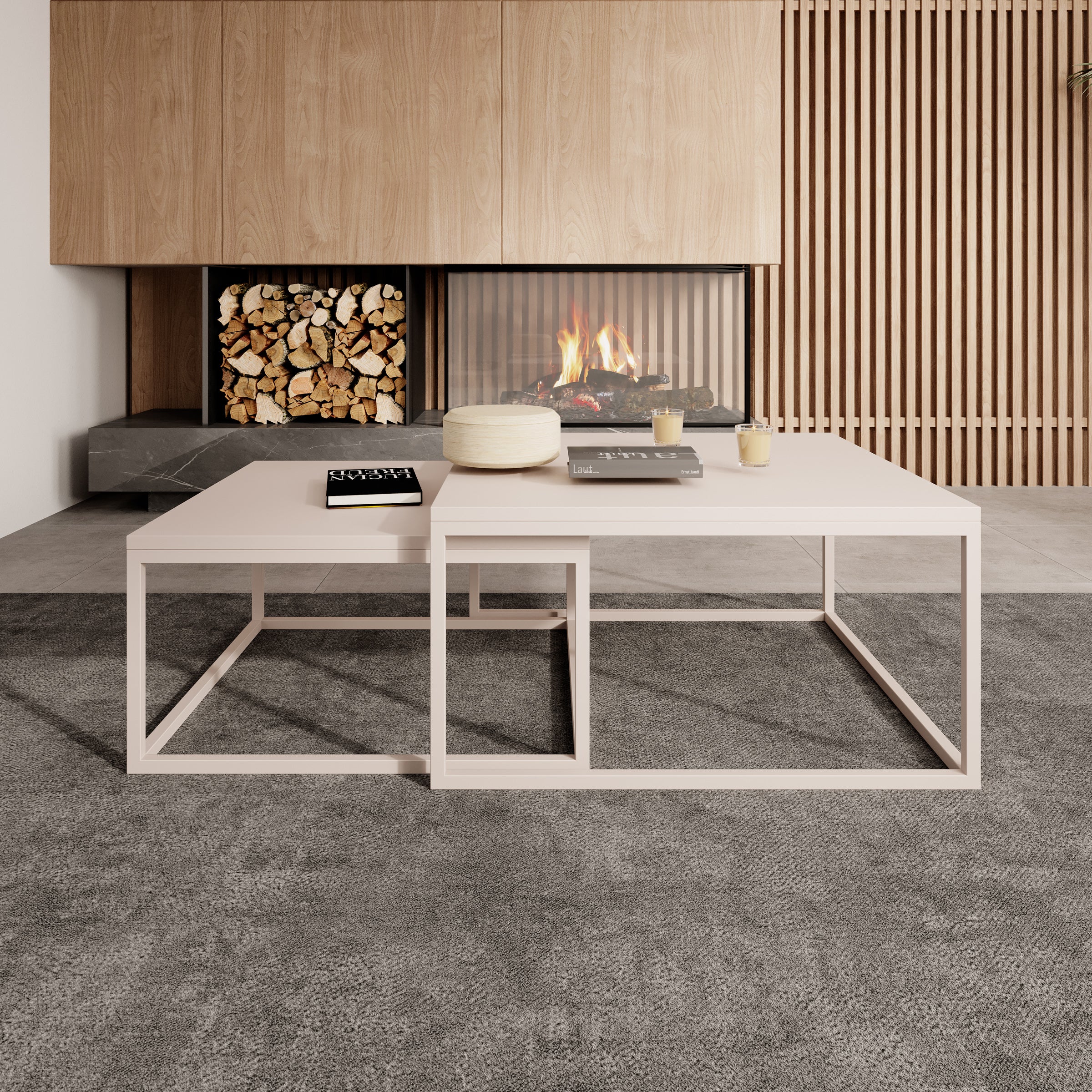 Doble - Salontafel - Beige - 76x76x39 cm