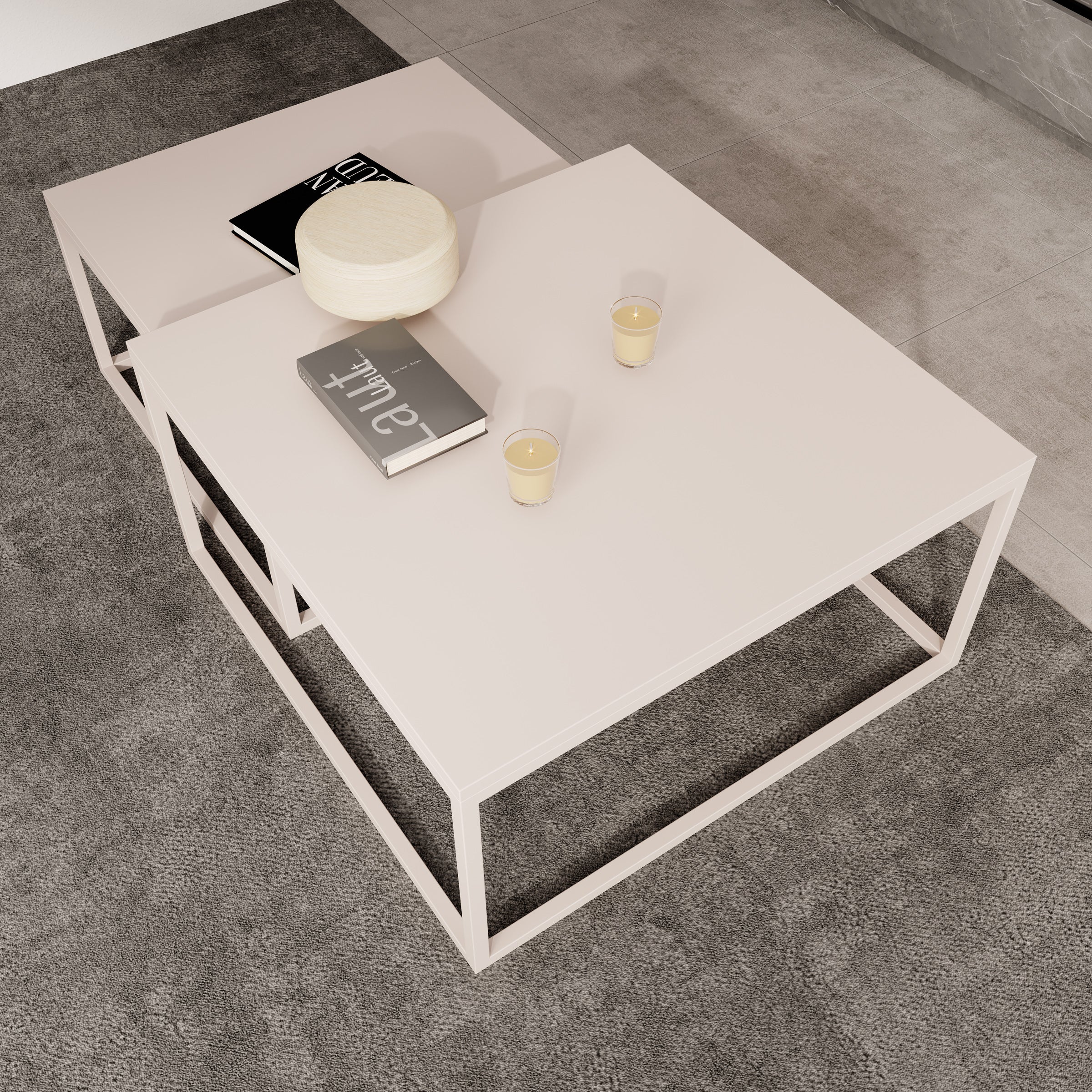 Doble - Salontafel - Beige - 76x76x39 cm