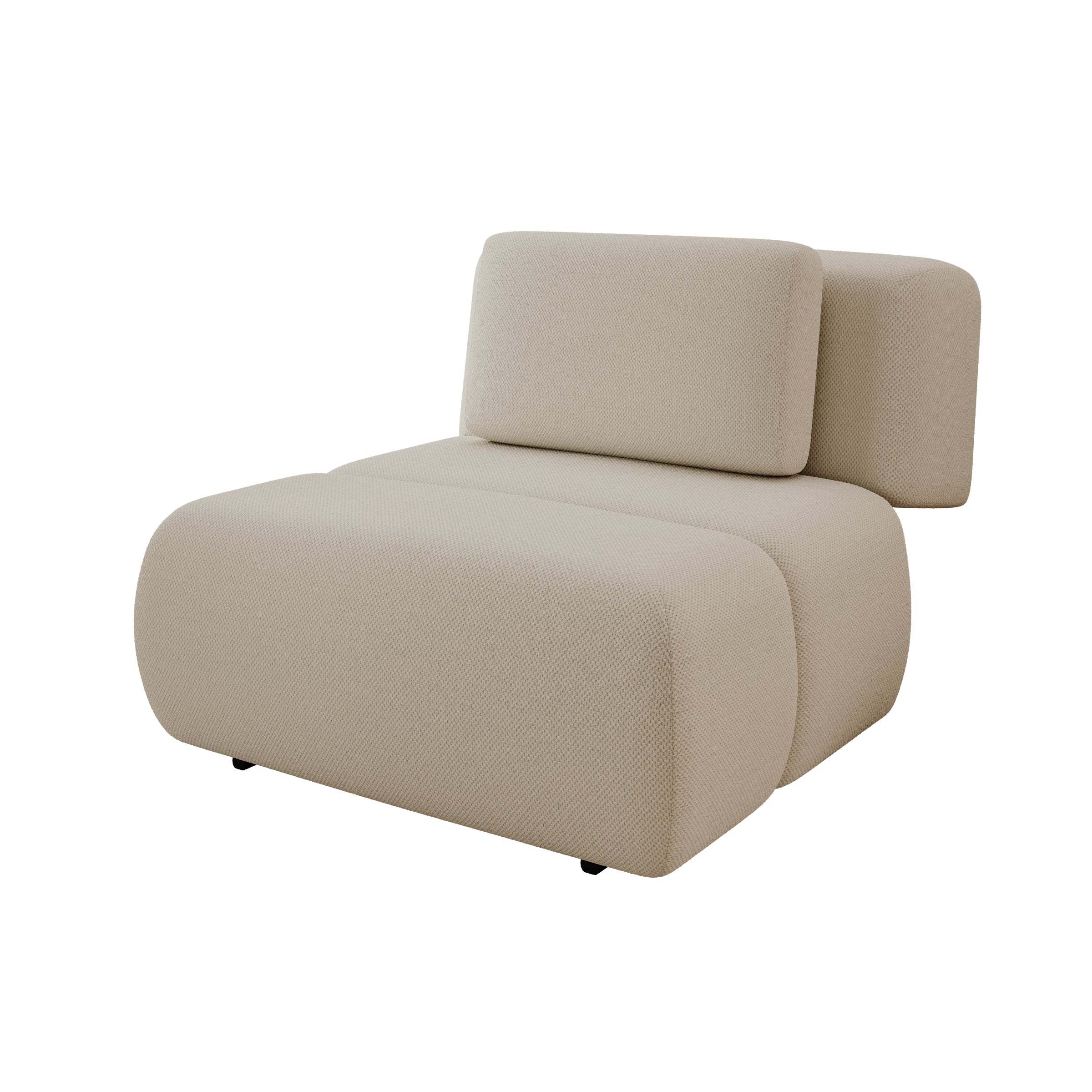 Dolo - Fauteuil - Stof beige - 98x129x82 cm