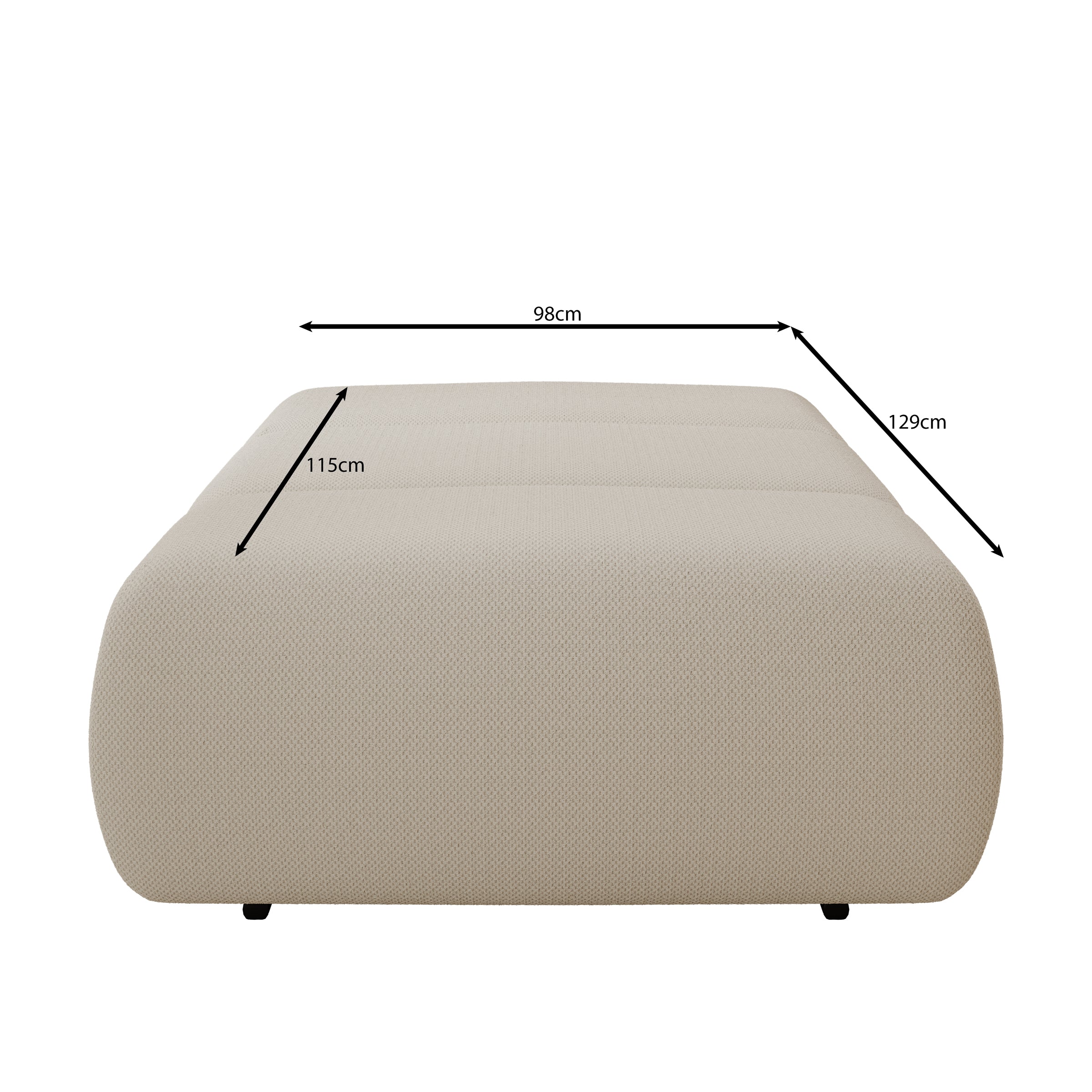 Dolo - Fauteuil - Stof beige - 98x129x82 cm