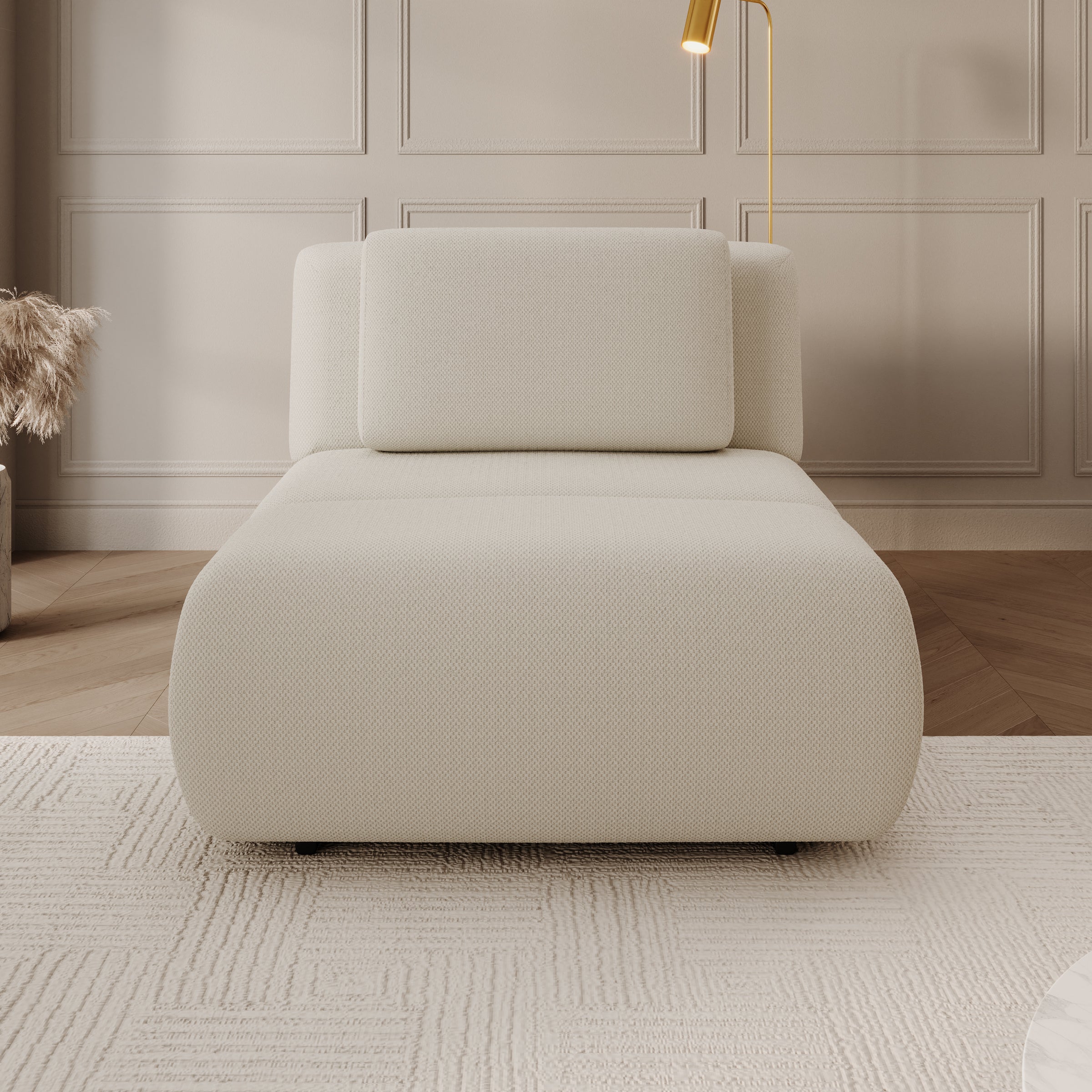Dolo - Fauteuil - Stof beige - 98x129x82 cm