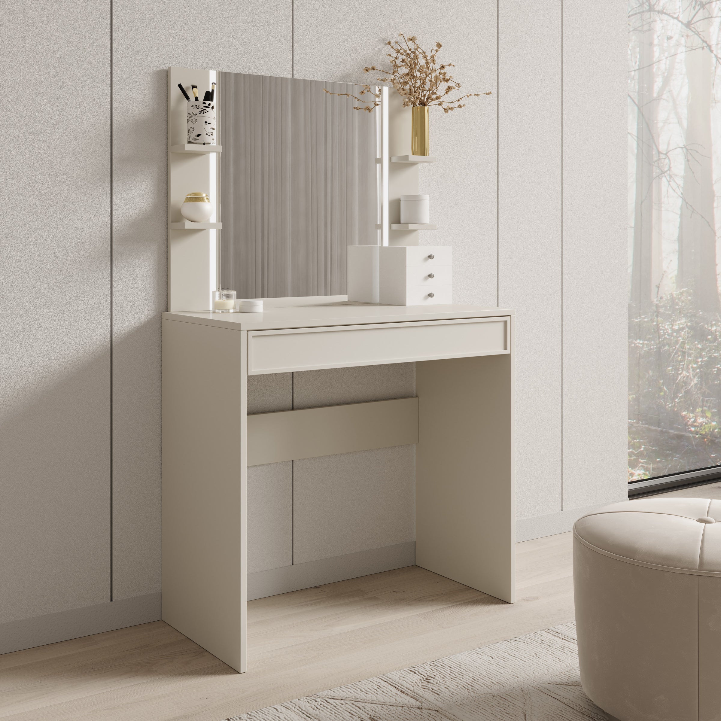 Dominica - Kaptafel - Beige - 80x40x136 cm