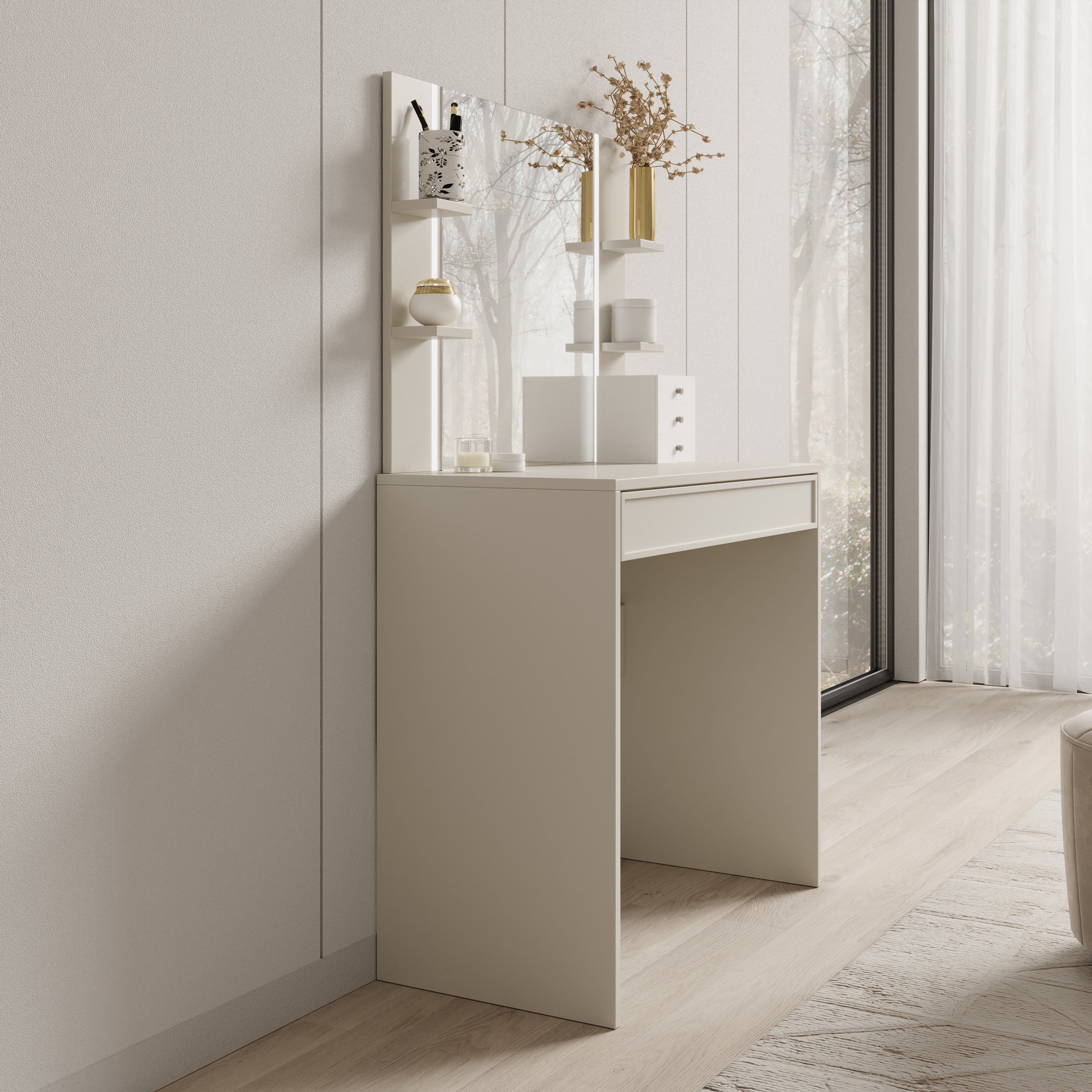 Dominica - Kaptafel - Beige - 80x40x136 cm