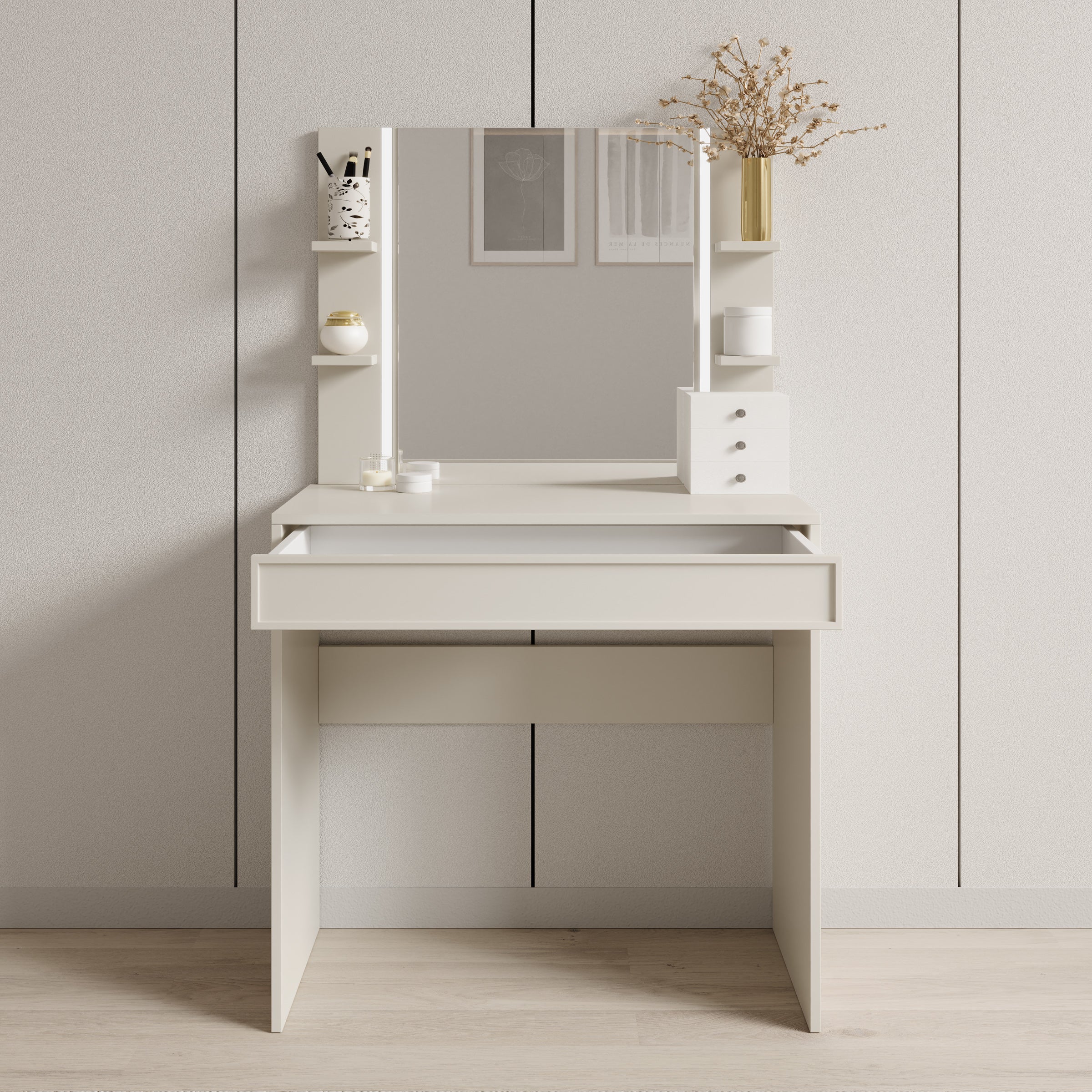 Dominica - Kaptafel - Beige - 80x40x136 cm