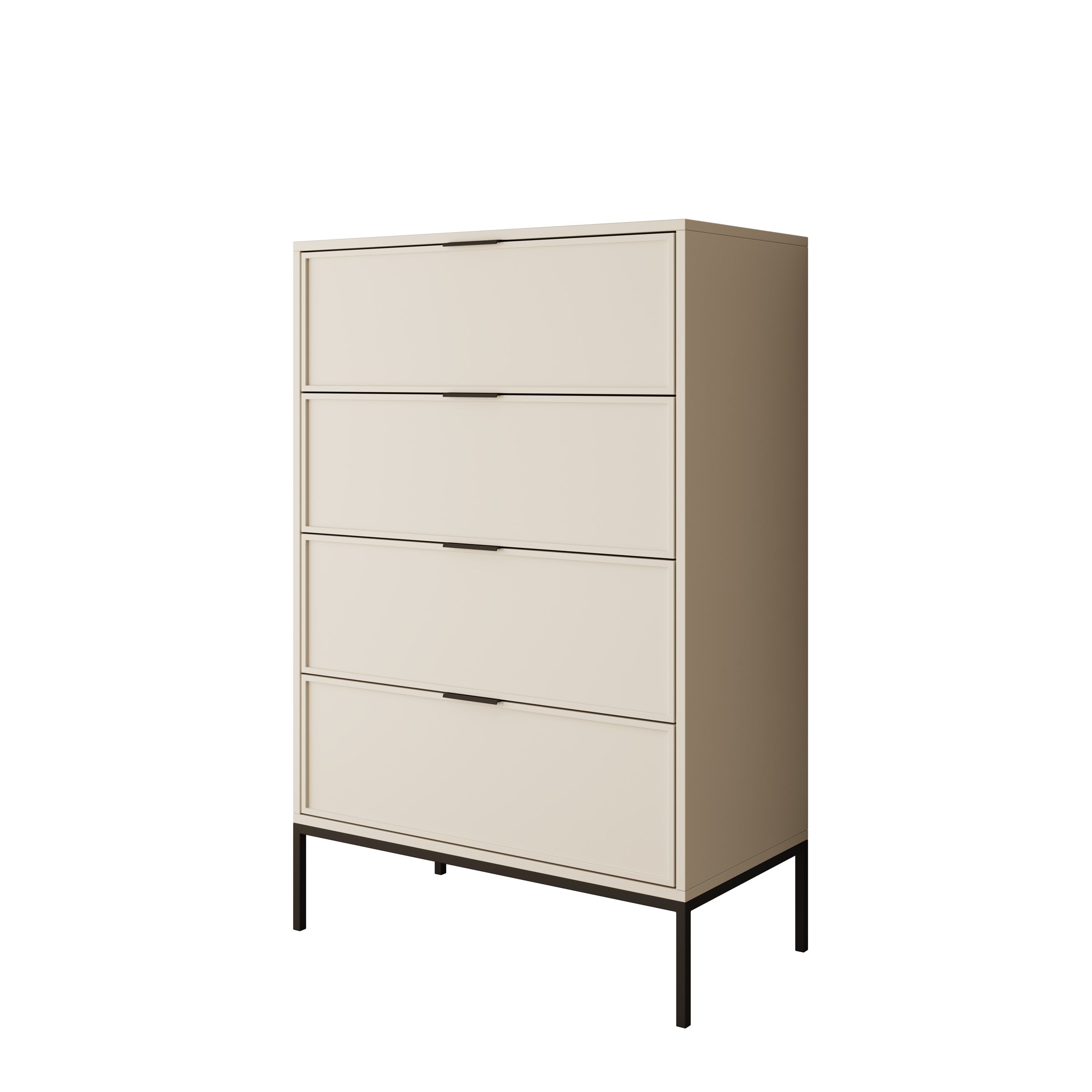 Dominica - Ladekast met 4 lades - Beige - 76x40x115 cm