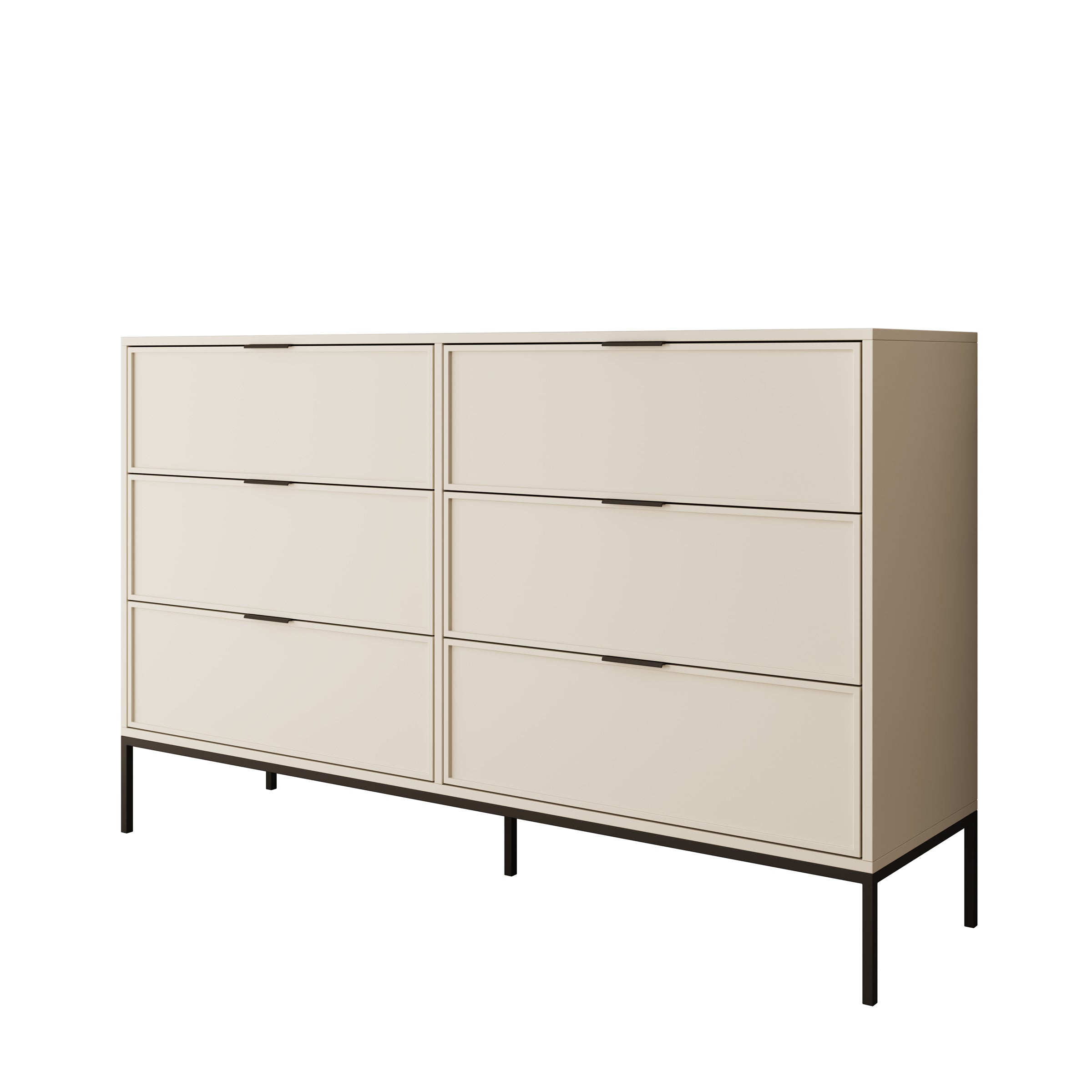 Dominica - Ladekast met 6 lades - Beige - 150x40x92 cm