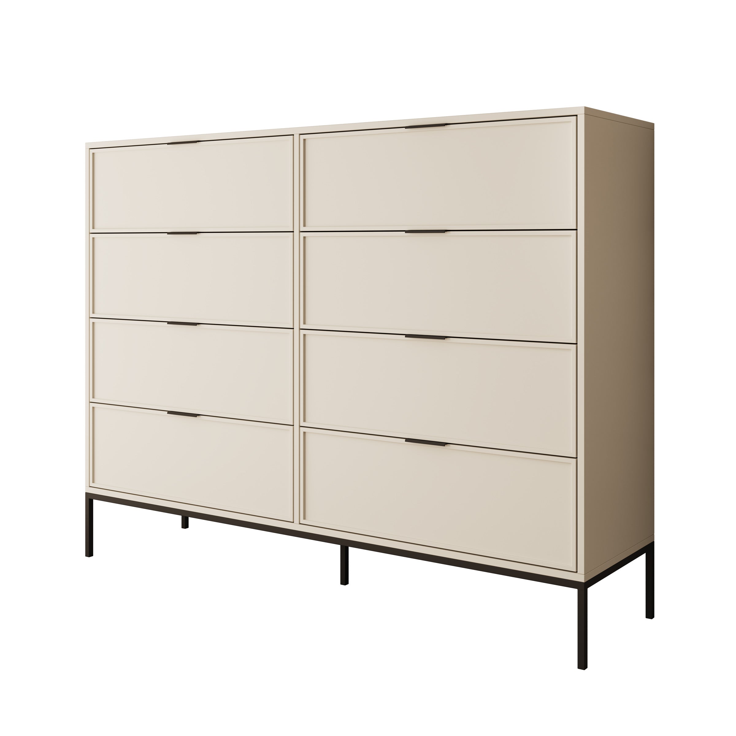 Dominica - Ladekast met 8 lades - Beige - 150x40x115 cm
