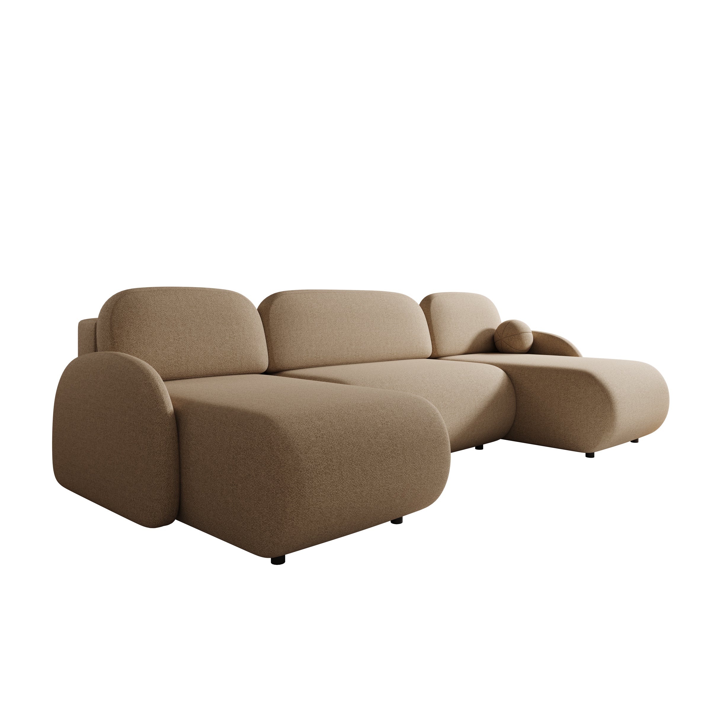 Dorado XL - Hoekbank 4-zits met chaise longue - Universeel -  Stof beige