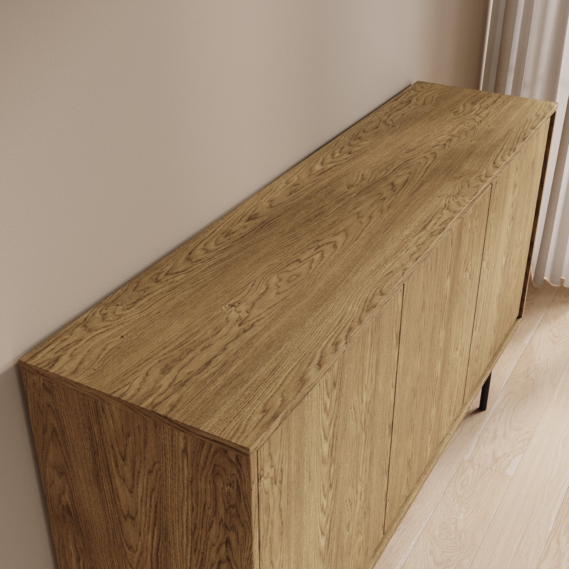 Drenn - Dressoir - Licht eikenpatroon - 150x38x85 cm