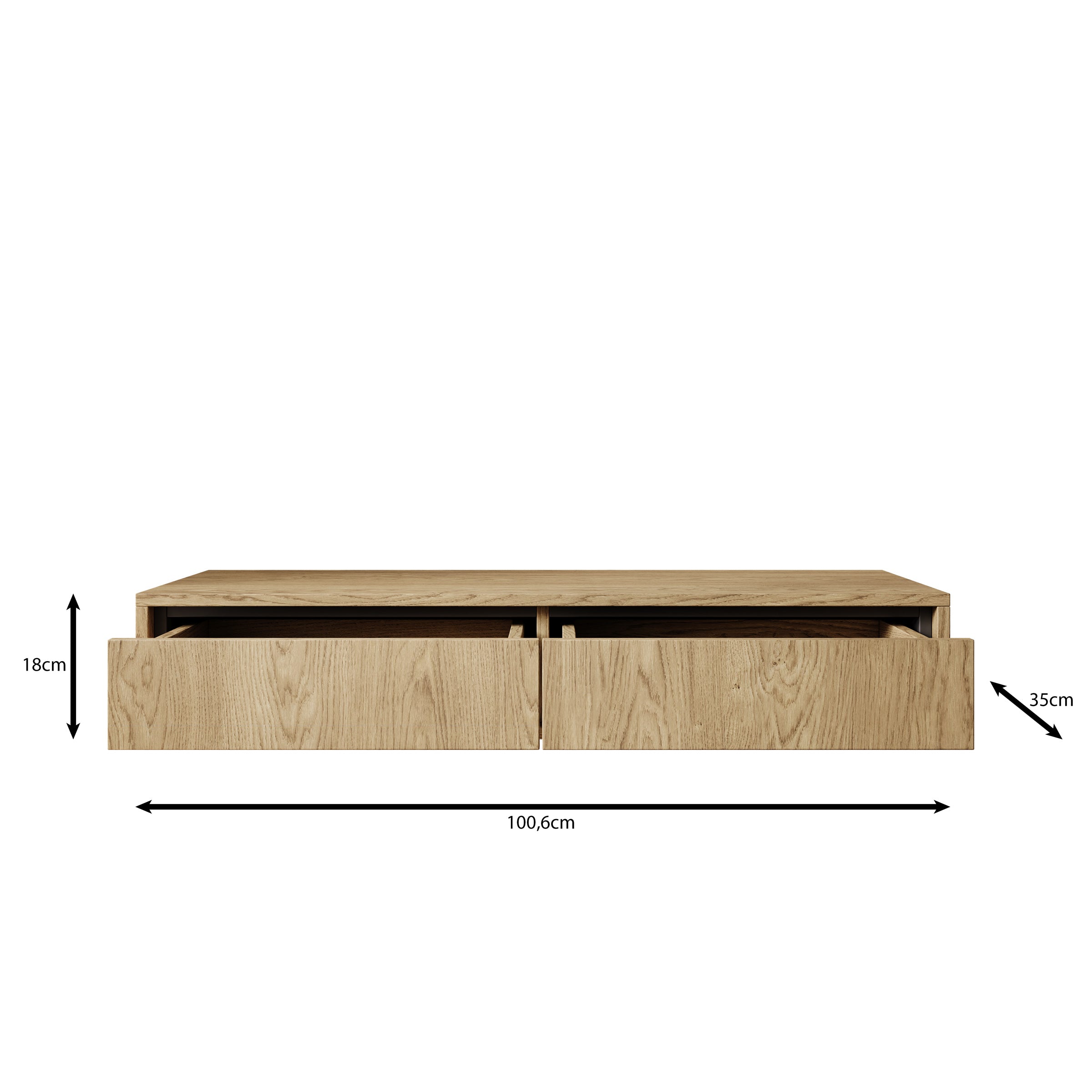 Drenn - Kaptafel - Licht eikenpatroom - 101x35x18 cm