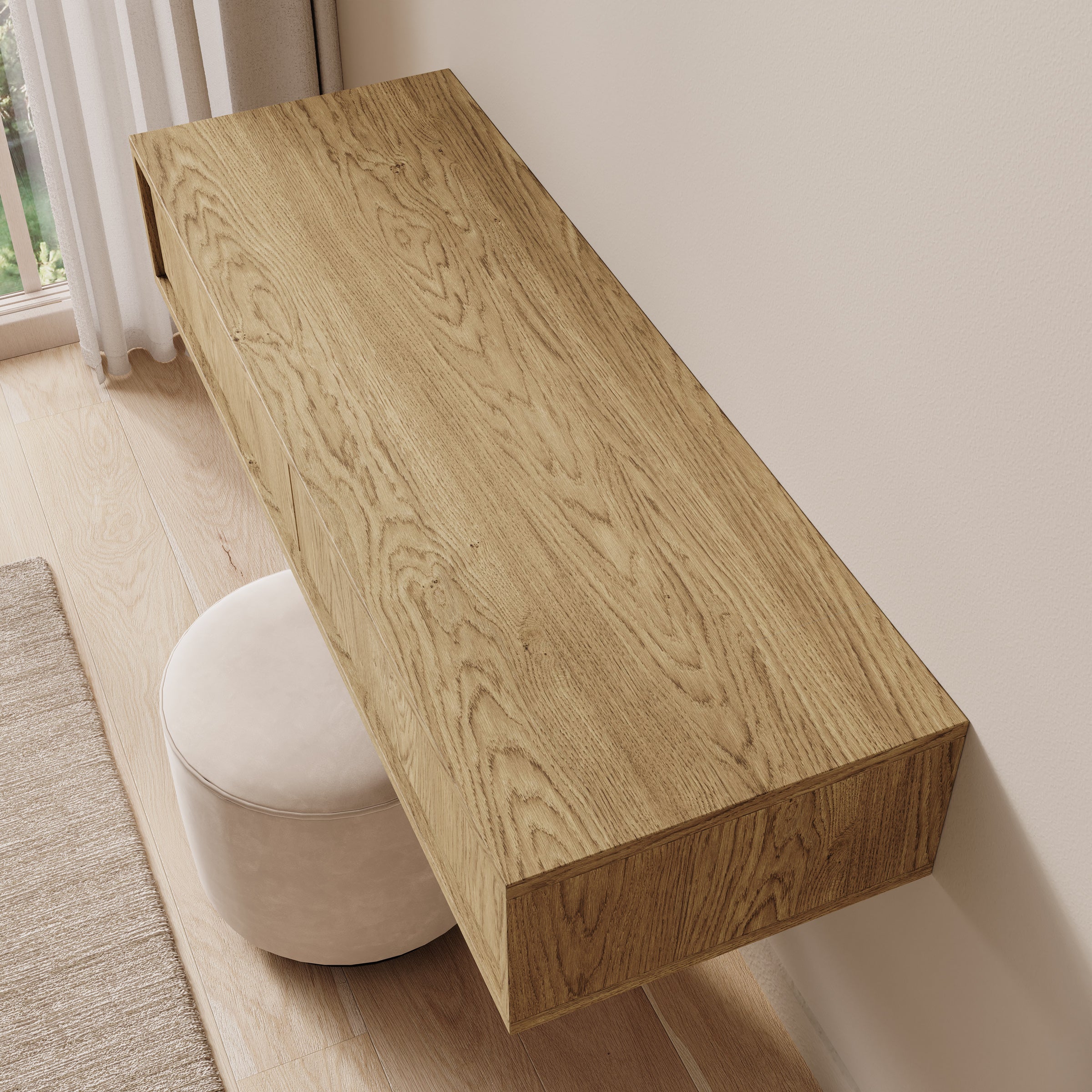 Drenn - Kaptafel - Licht eikenpatroom - 101x35x18 cm