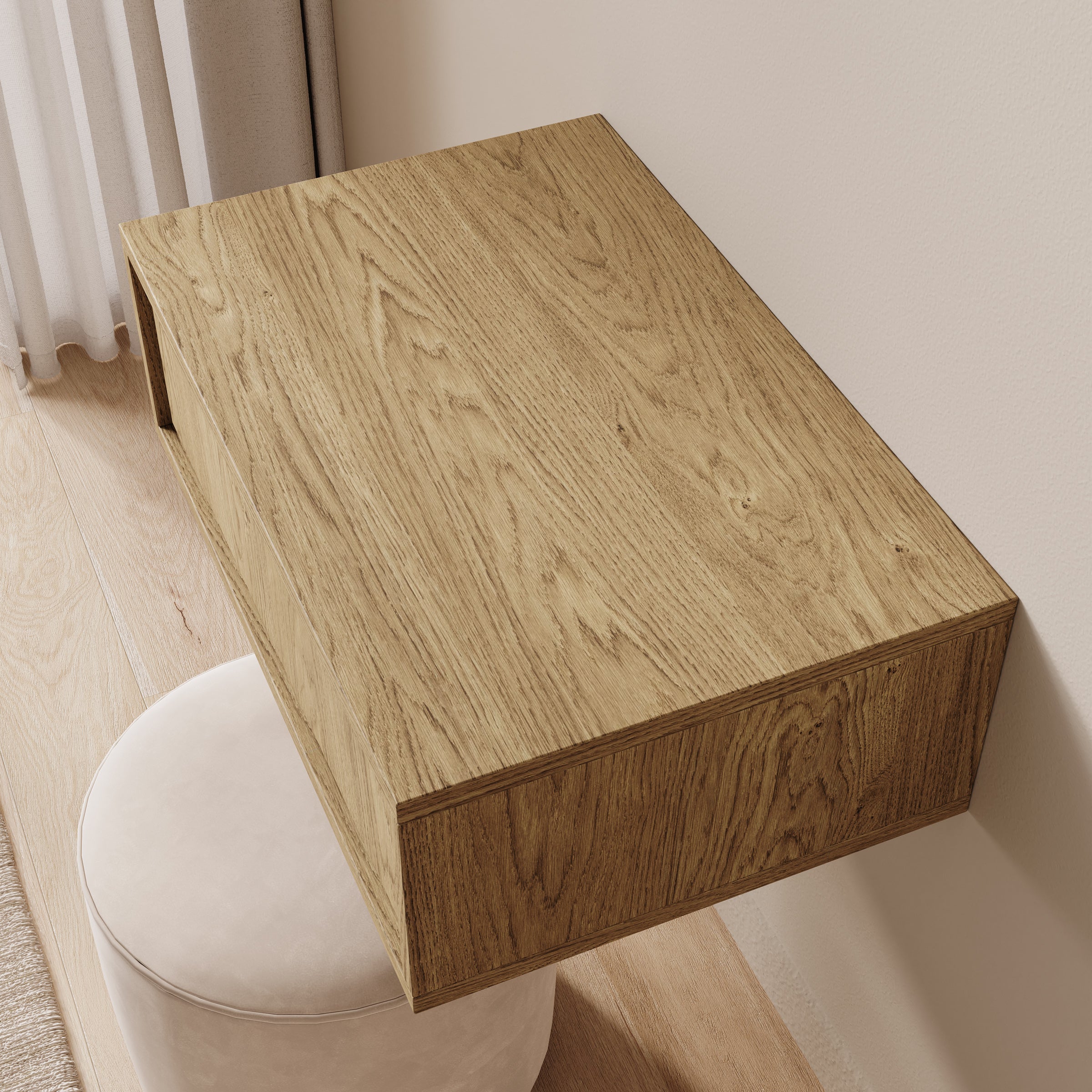 Drenn - Kaptafel - Licht eikenpatroom - 53x35x18 cm
