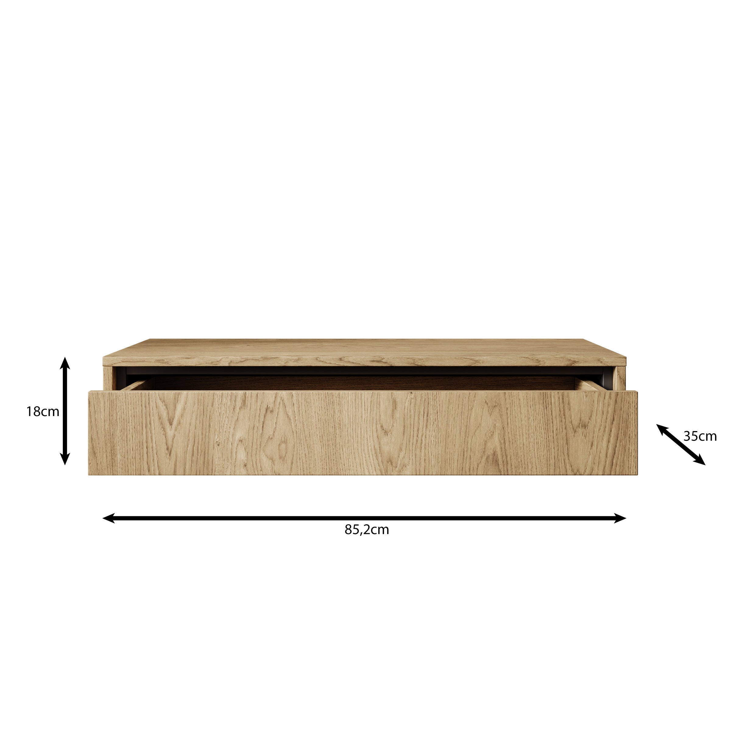 Drenn - Kaptafel - Licht eikenpatroom - 85x35x18 cm